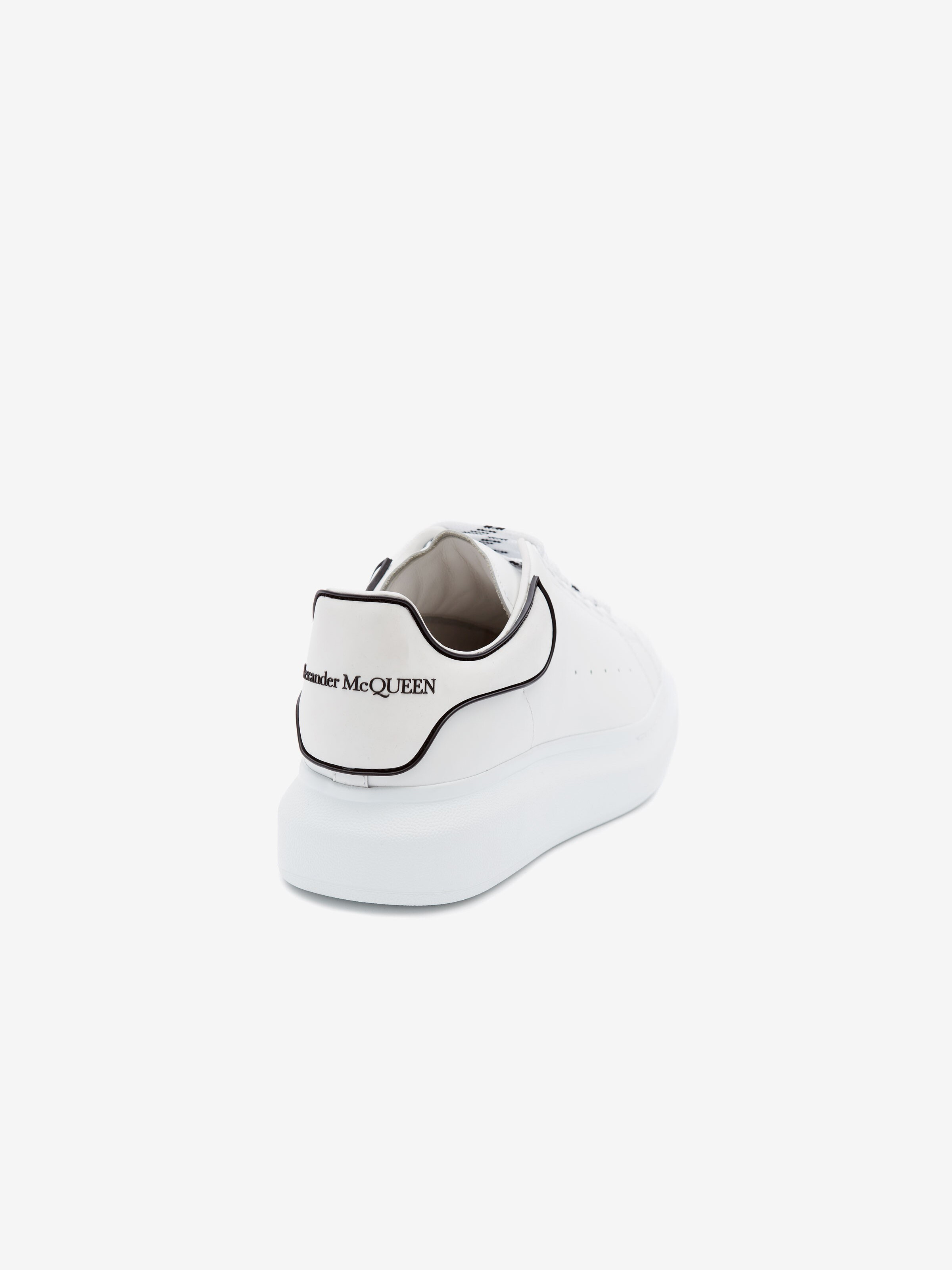 Sneakers Oversize pour Homme en Blanc/Noir in Cuir de veau | Alexander McQueen - image 3