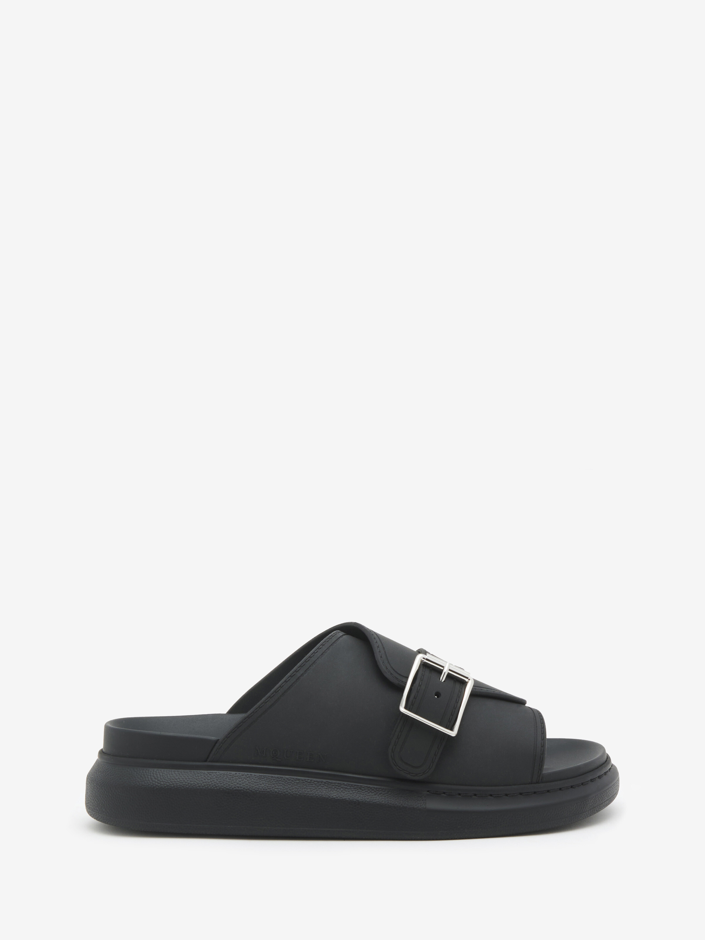 Men's Hybrid Buckle Sandal in Black in TPU | Alexander McQueen - image 1