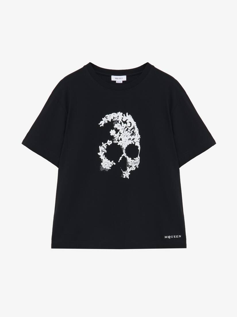 Lace Skull T-shirt | Alexander McQueen - image 1