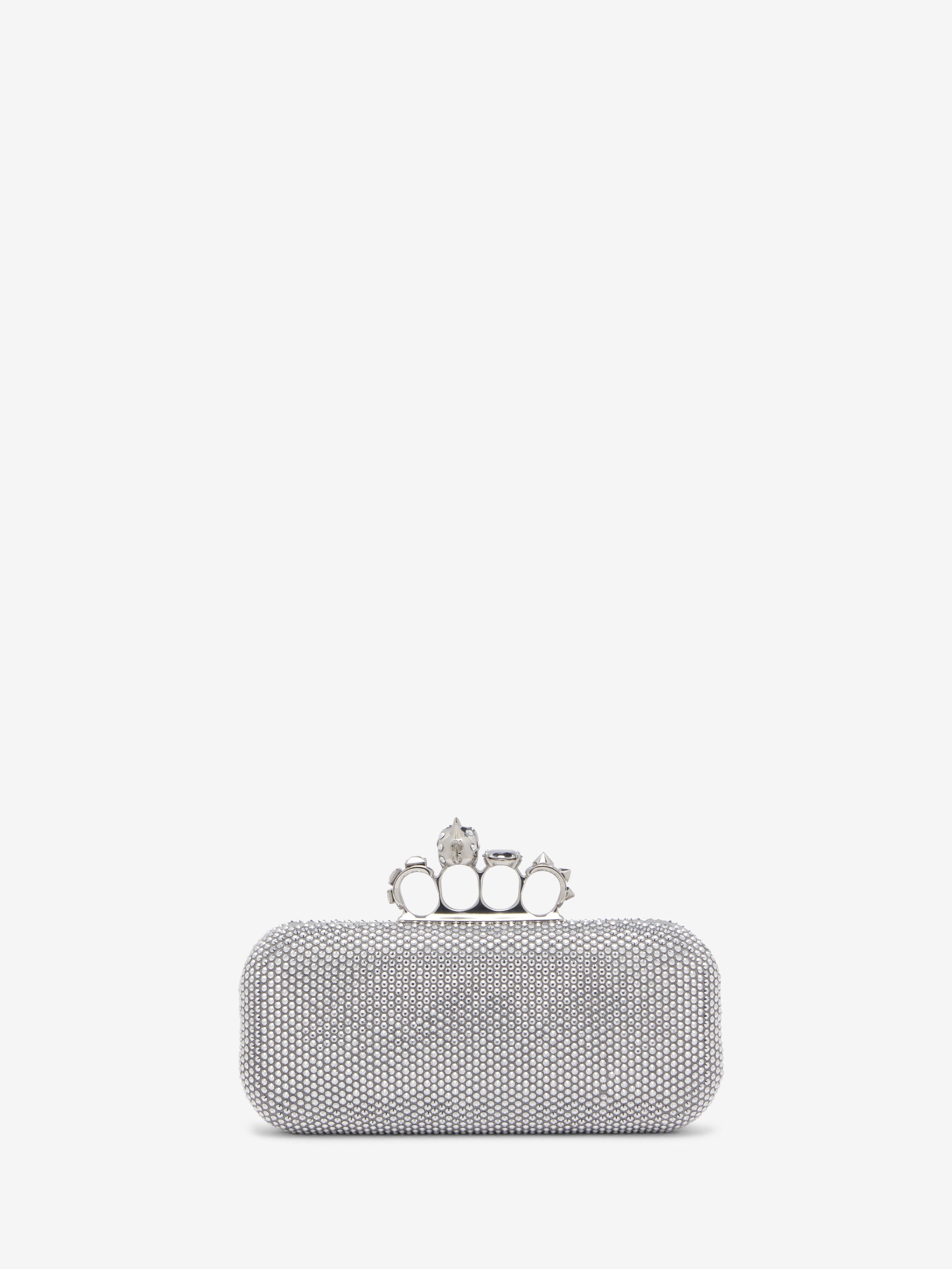 Longue minaudière Knuckle pour Femme en Finition couleur argent in Cuir de veau | Alexander McQueen - image 4