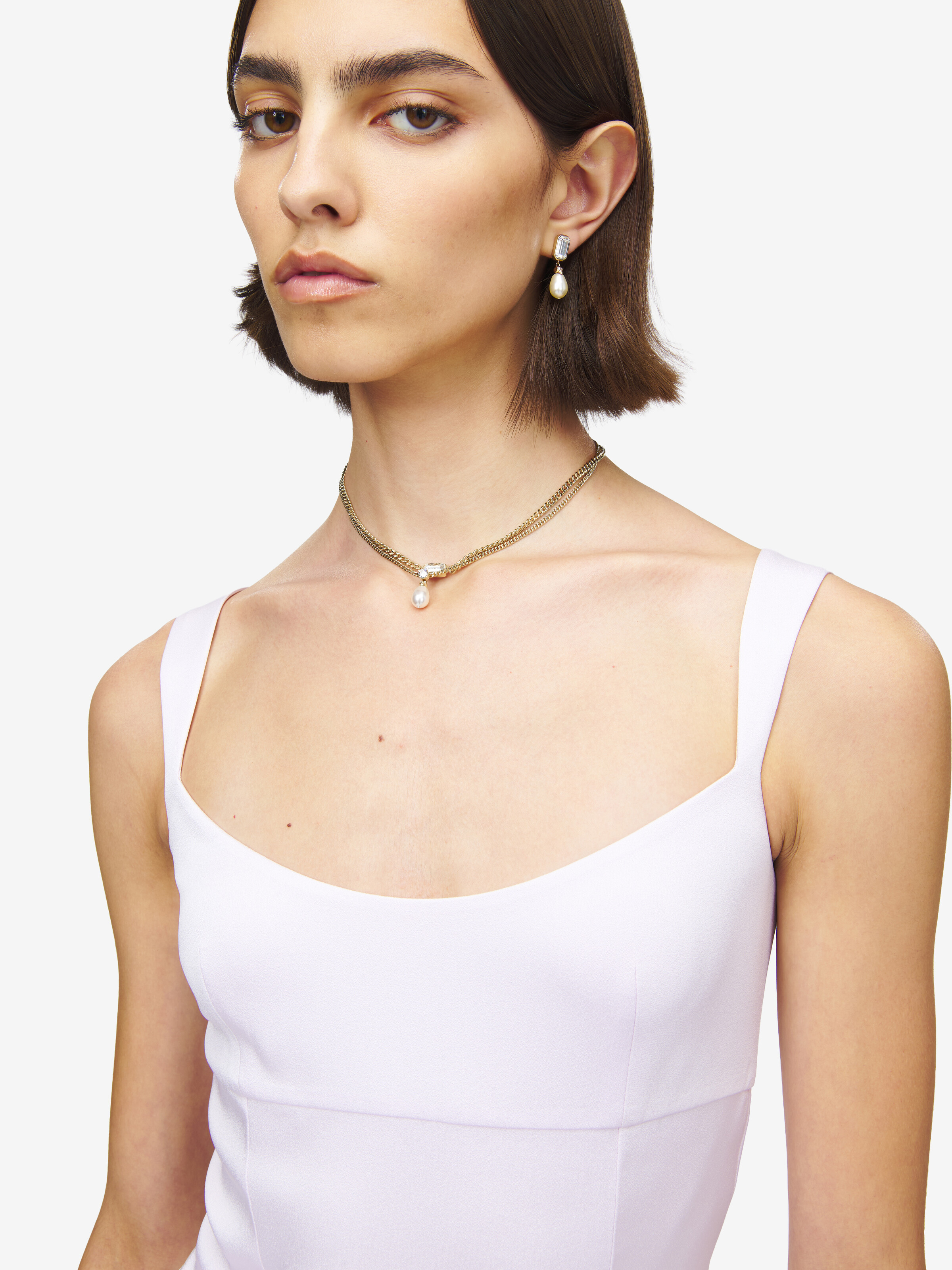 Collier Skull et Cristaux