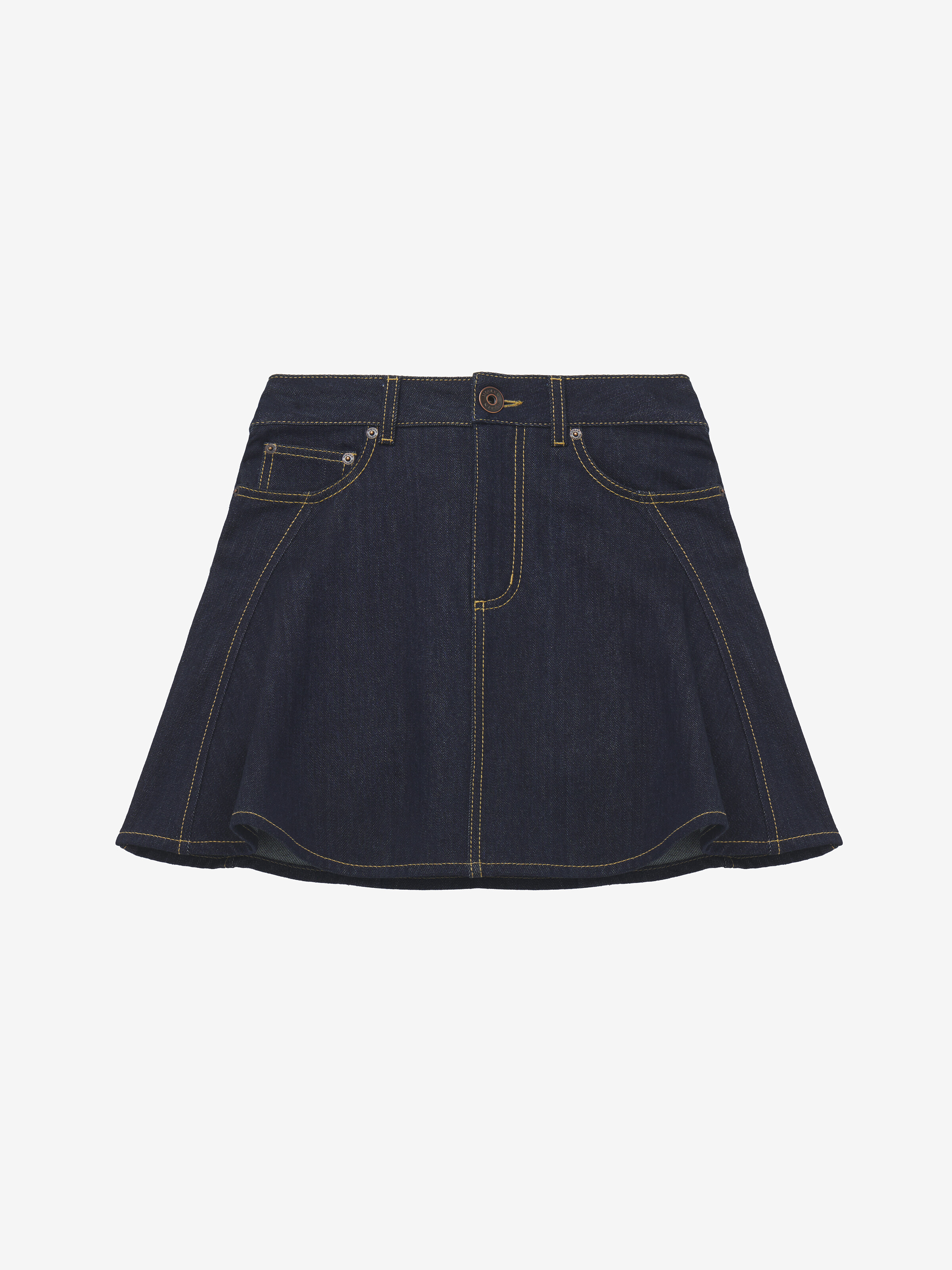 Women's Denim Mini Skirt in Dark Blue Wash in 100% Cotton | Alexander McQueen - image 1