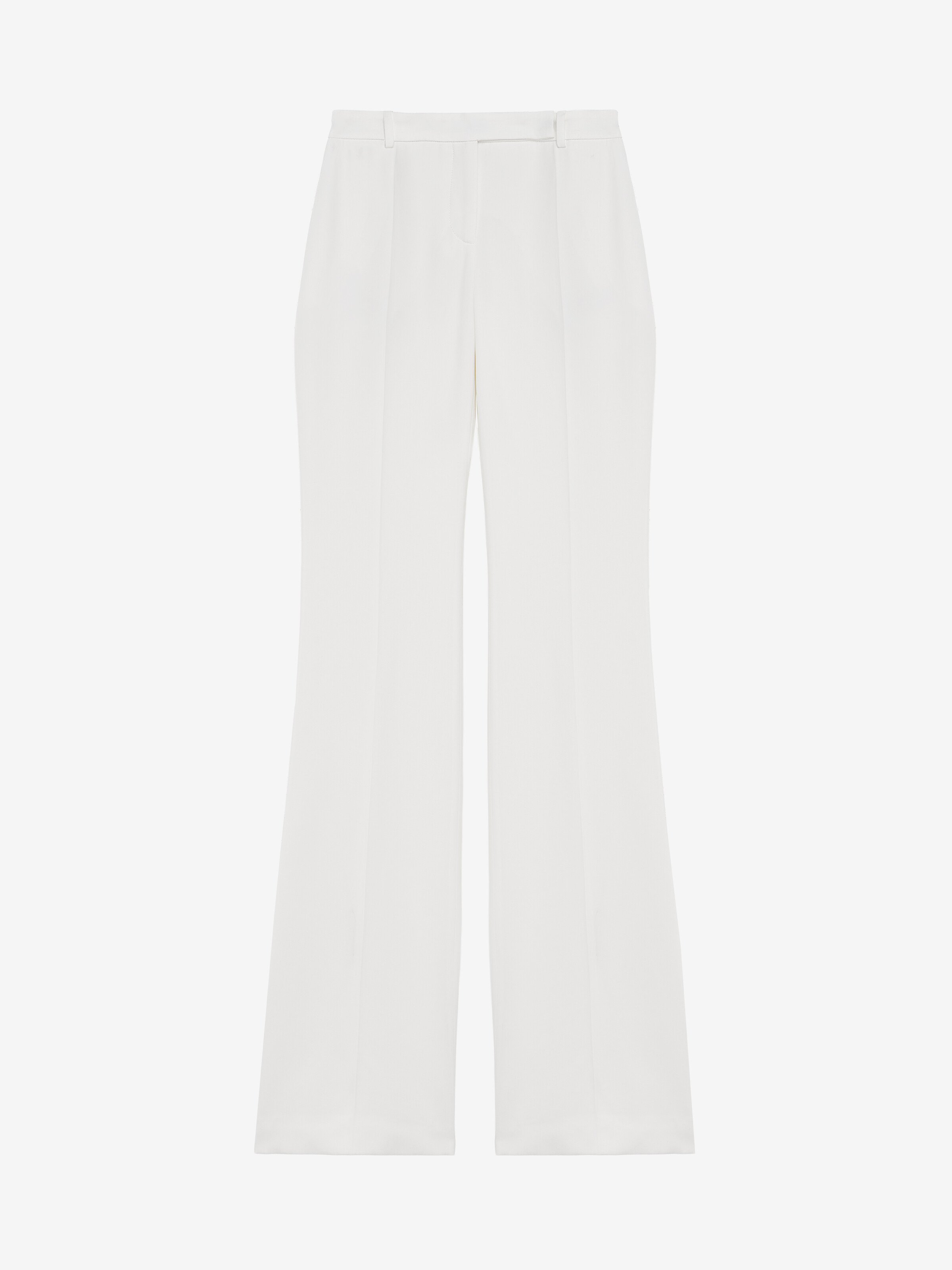Women's Narrow Bootcut Trousers in Light Ivory in 52% Viscose, 48 % Acetate | Alexander McQueen - image 1