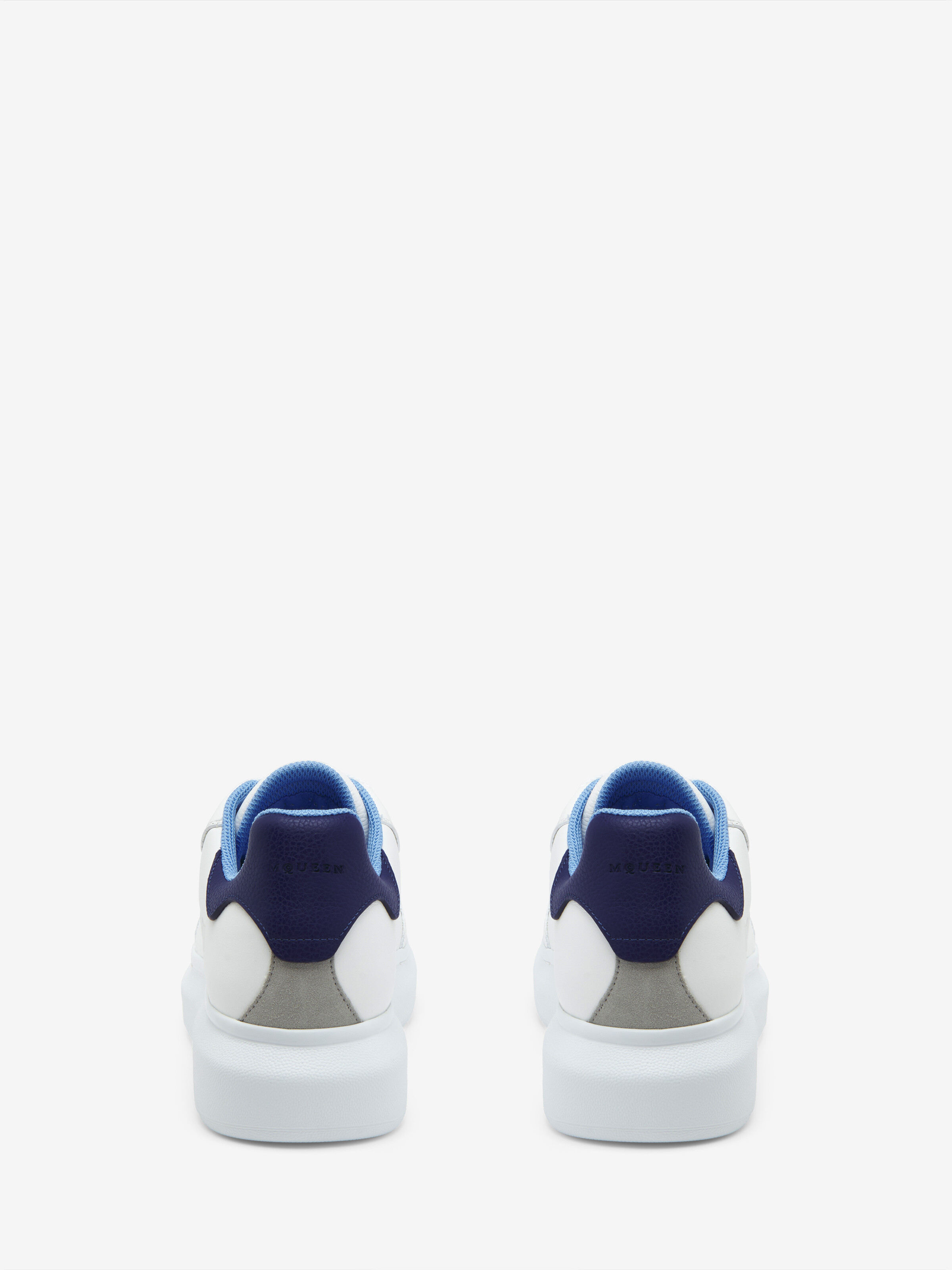 Men's McQueen Oversized Sneaker in White/Blue/Grey in Calf Leather | Alexander McQueen - image 3