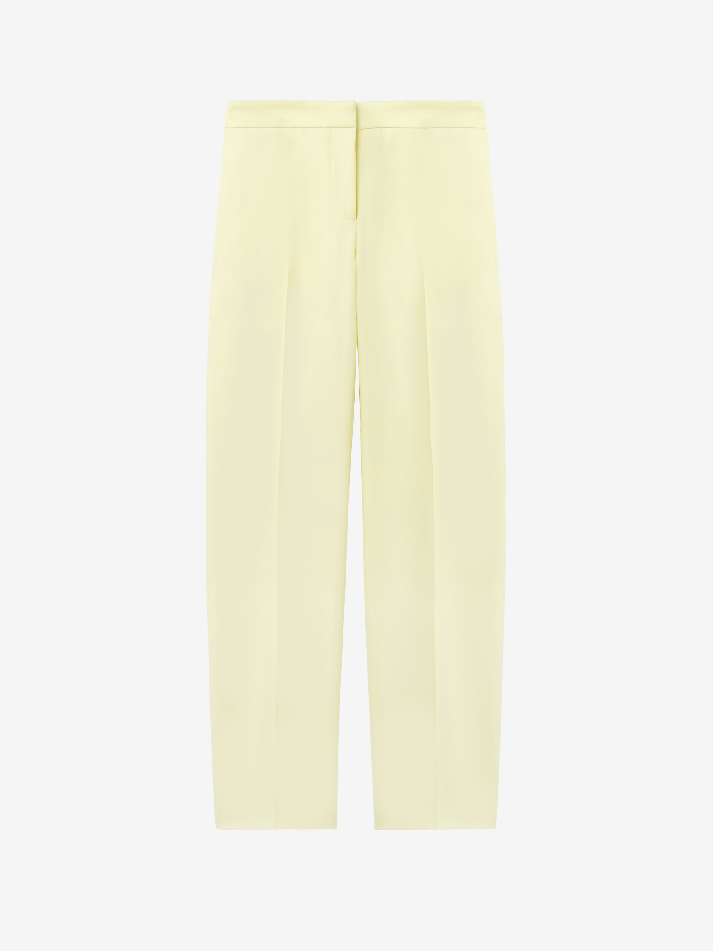 Women's 울 개버딘 시가렛 팬츠 in 옐로우 in 100% 양모 | Alexander McQueen - image 1