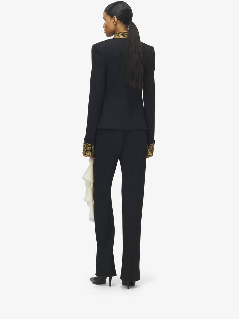 Cutaway-Jacke mit Goldwork-Bordürenstickerei | Alexander McQueen - image 4