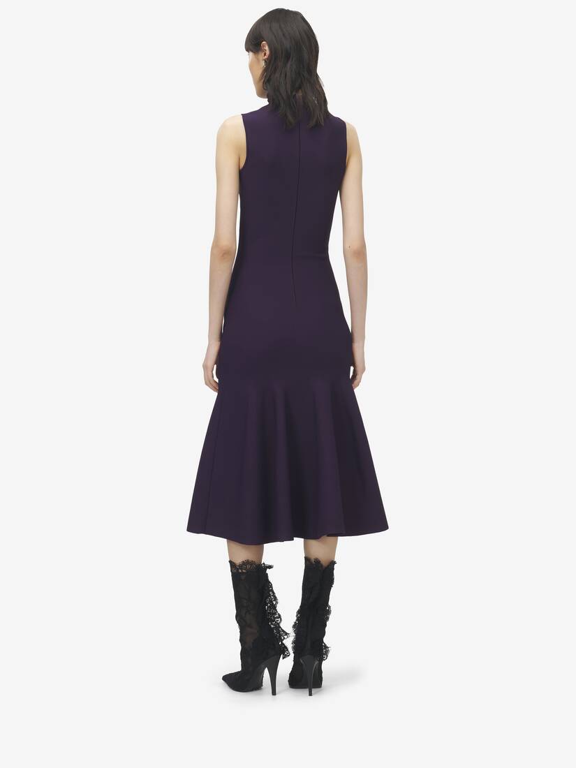 Lace Panel Midi Dress