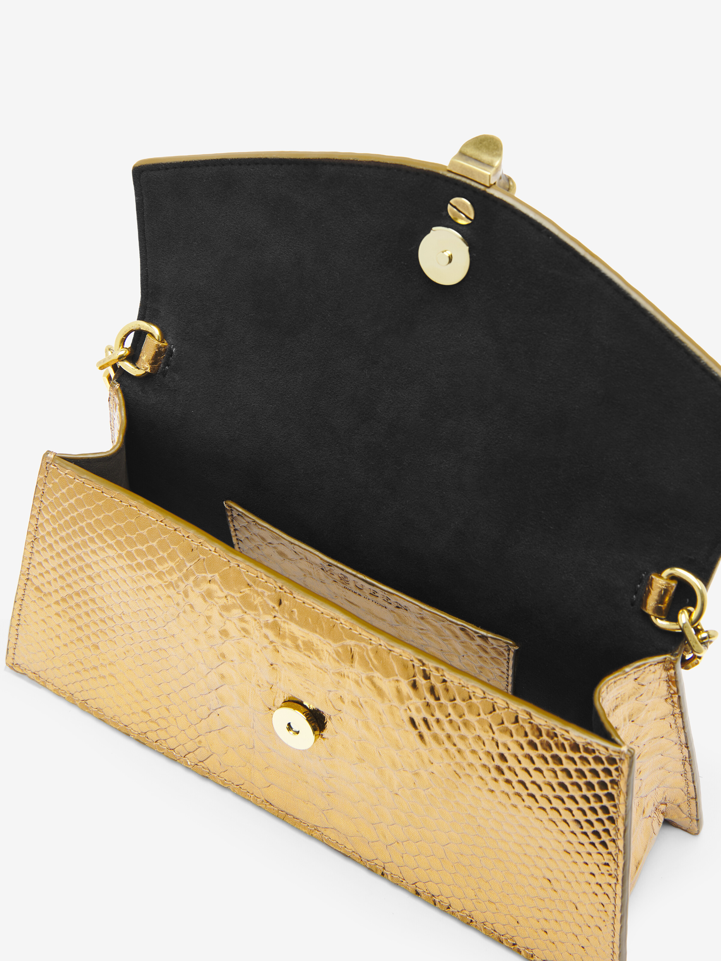 Mini Sac Skull pour Femme en Or in Cuir de veau | Alexander McQueen - image 5
