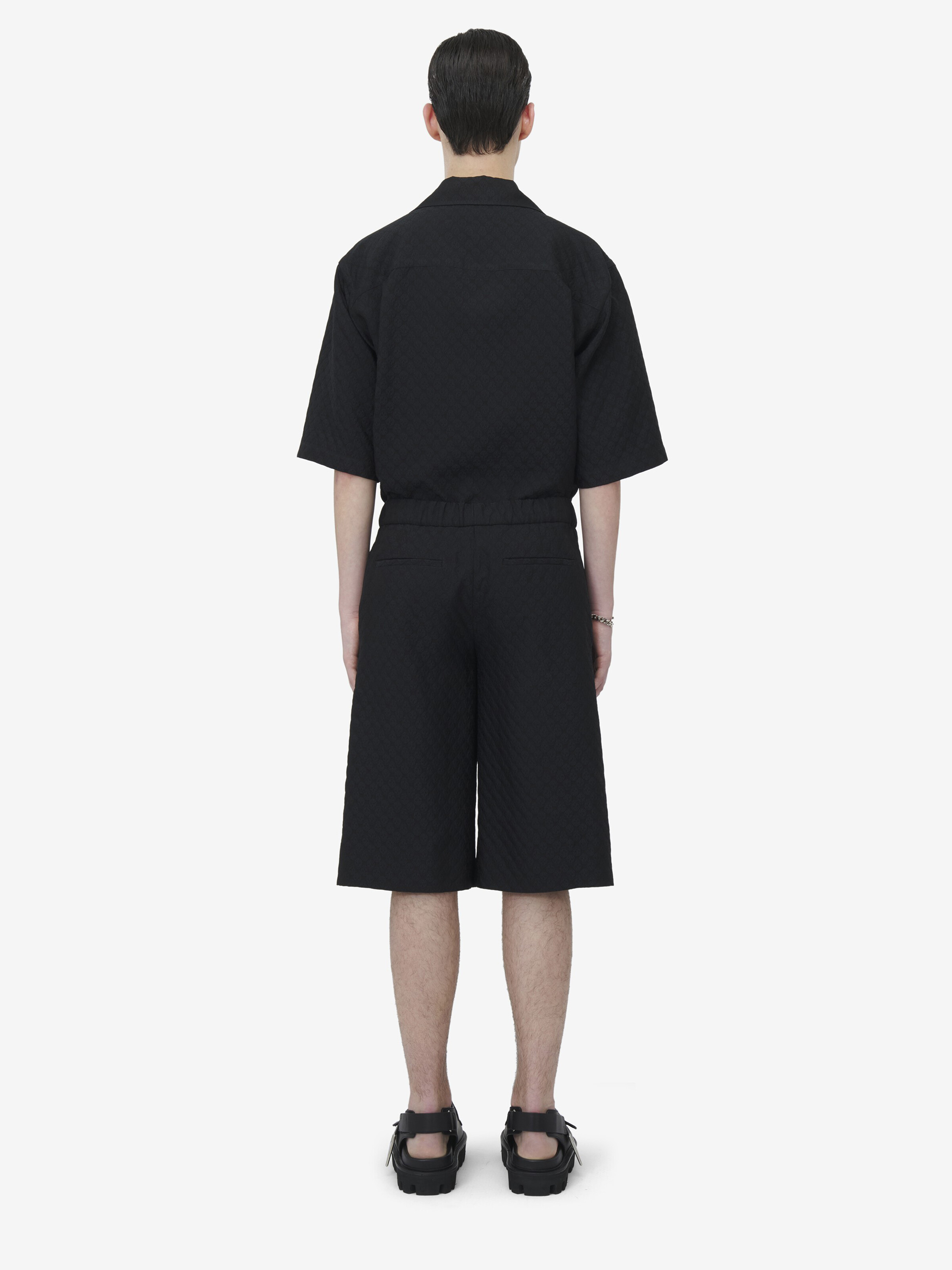Bermuda en jacquard Skull pour Homme en Noir in Viscose,  Polyester | Alexander McQueen - image 4