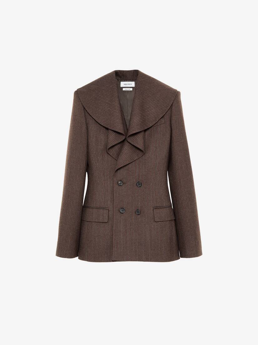 Waterfall Collar Double-breasted Jacket | Alexander McQueen - image 1