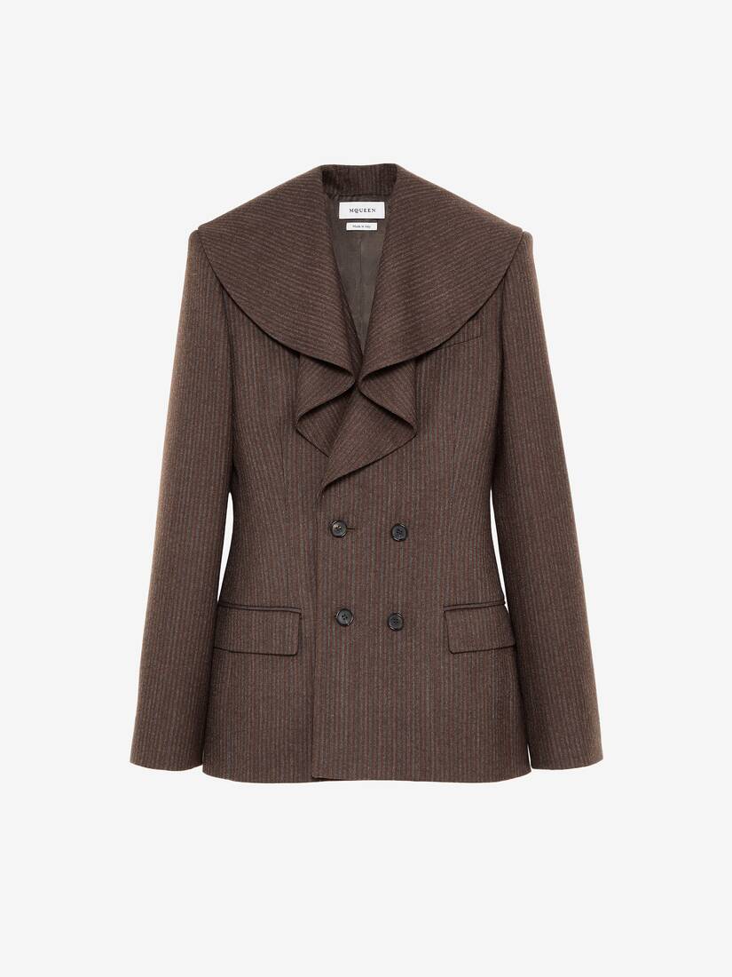 Waterfall Collar Double-breasted Jacket | Alexander McQueen - image 1