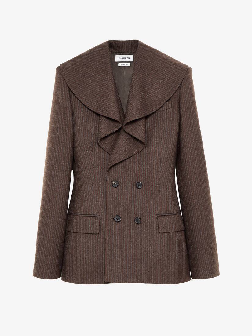 Waterfall Collar Double-breasted Jacket | Alexander McQueen - image 1