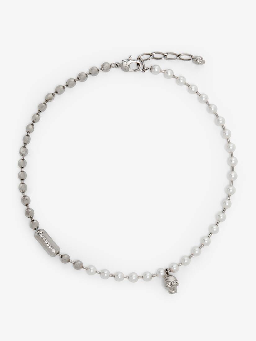 Skull & Pearl Necklace