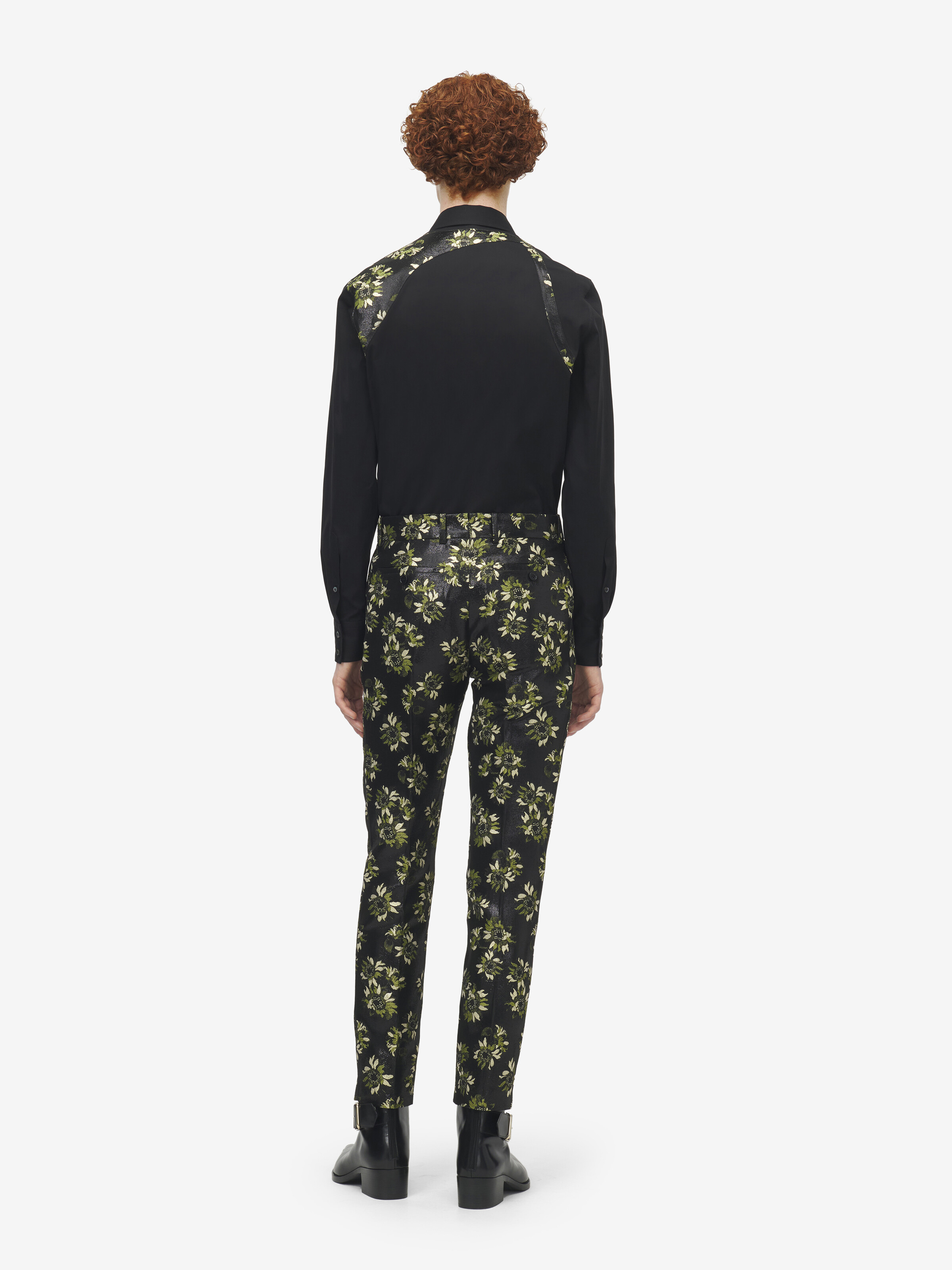 Men's Sunflower Harness Shirt in Black in 100% Cotton | Alexander McQueen - image 5