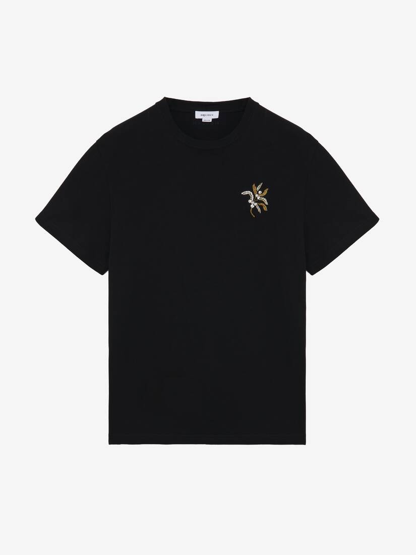 Jewelled Mistletoe Embroidery T-shirt | Alexander McQueen - image 1