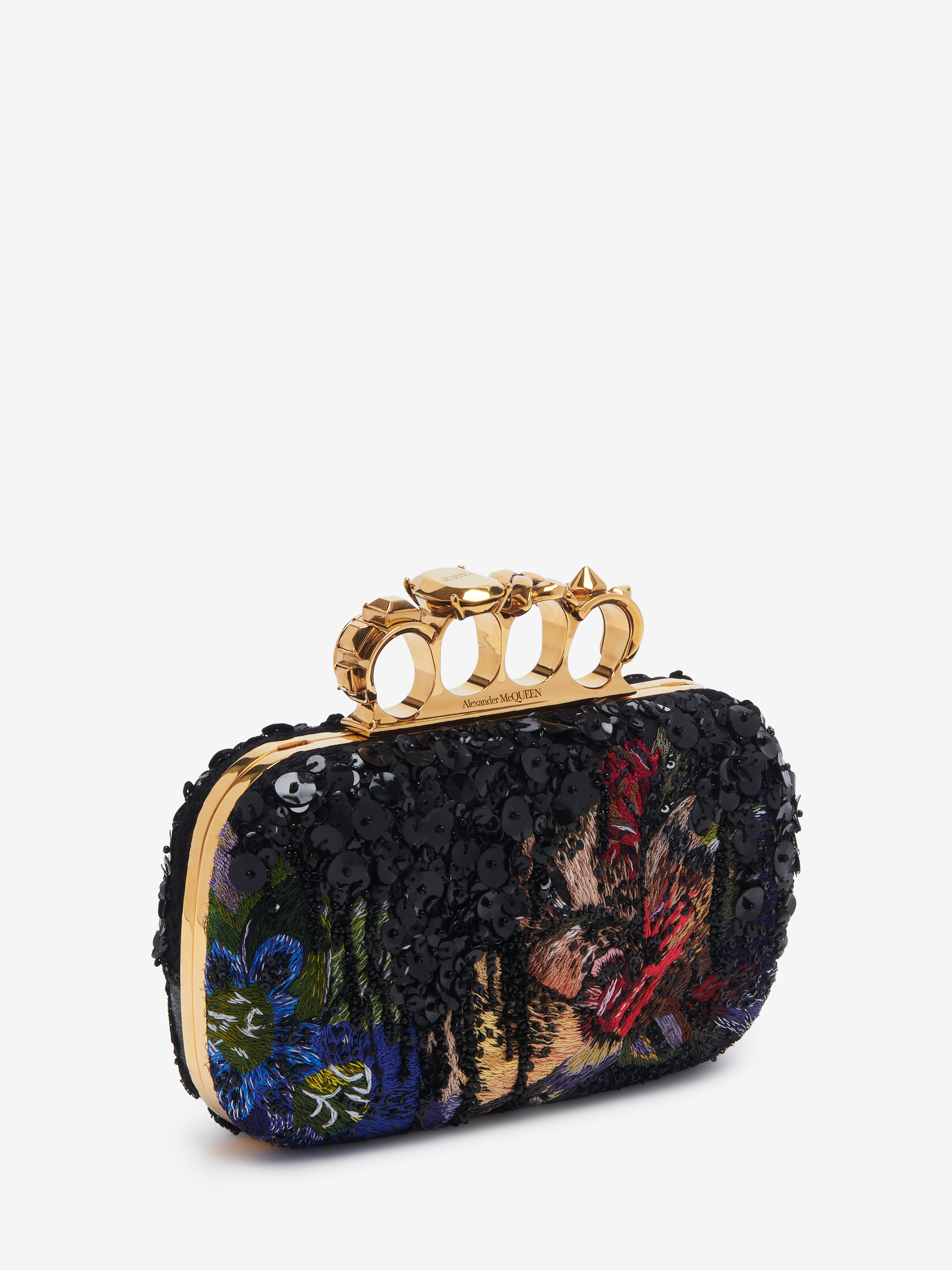 Women's Knuckle Clutch in Multicolour in Lamb Leather | Alexander McQueen - image 2