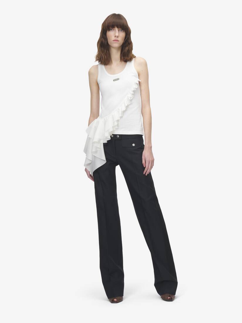 Asymmetric Ruffle Tank Top | Alexander McQueen - image 2