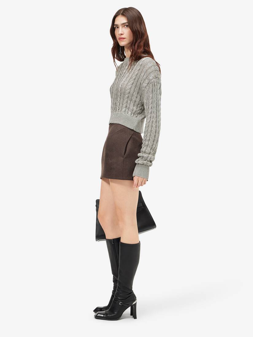 Metallic Cable Knit Jumper | Alexander McQueen - image 3