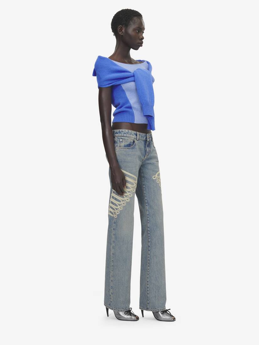 Wool Cashmere Trompe-l'œil Knit Top | Alexander McQueen - image 3