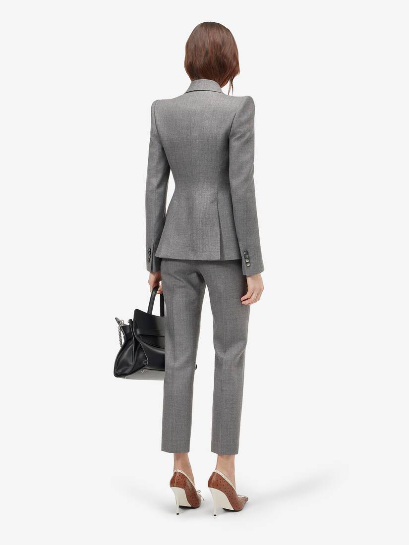 Wool Pinstripe Single-breasted Jacket | Alexander McQueen - image 4