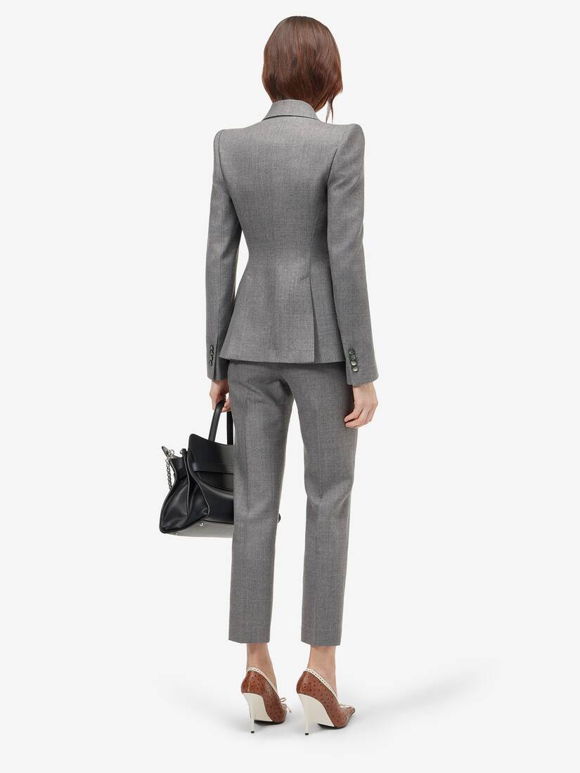 Wool Pinstripe Single-breasted Jacket | Alexander McQueen - image 4
