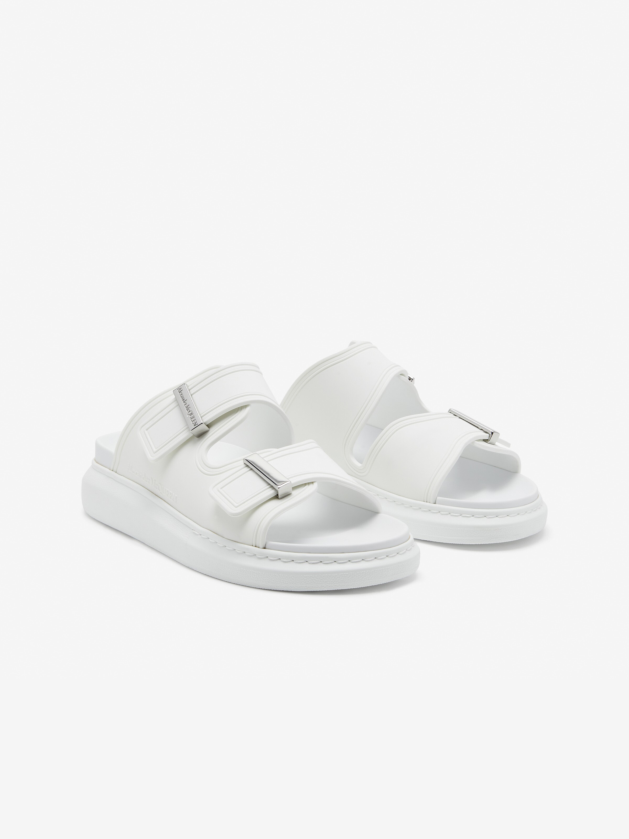 Men's Oversized Hybrid Slide in Ivory in Rubber | Alexander McQueen - image 2