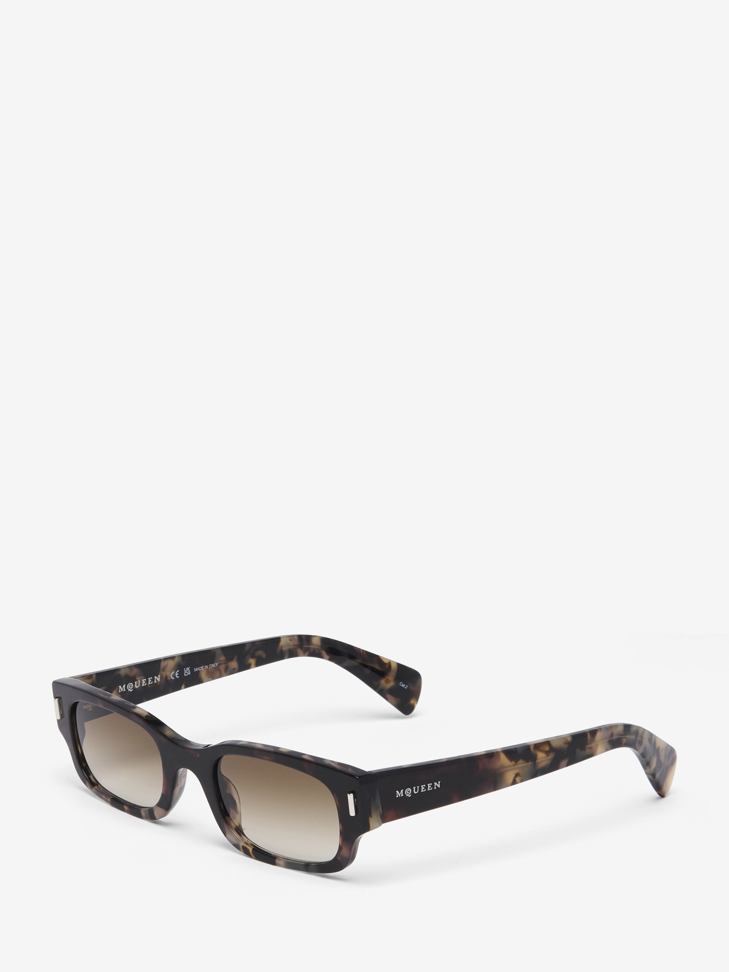 Women's T-Bar Rivet Panthos Sunglasses in Black/Brown in Recycle Acetate & Bio Nylon Lens | Alexander McQueen - image 3