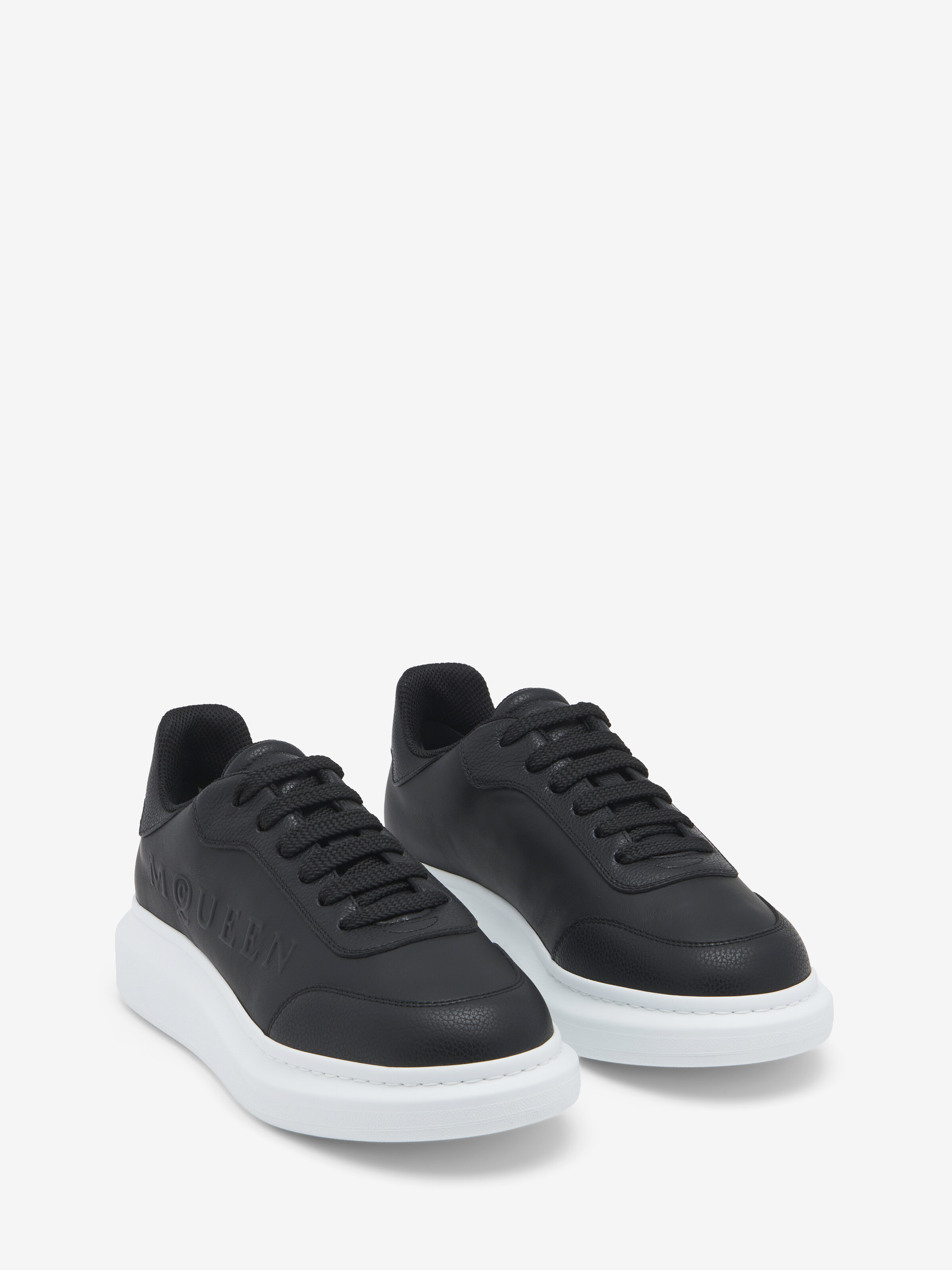 Men's McQueen Oversized Sneaker in Black in Calf Leather | Alexander McQueen - image 2
