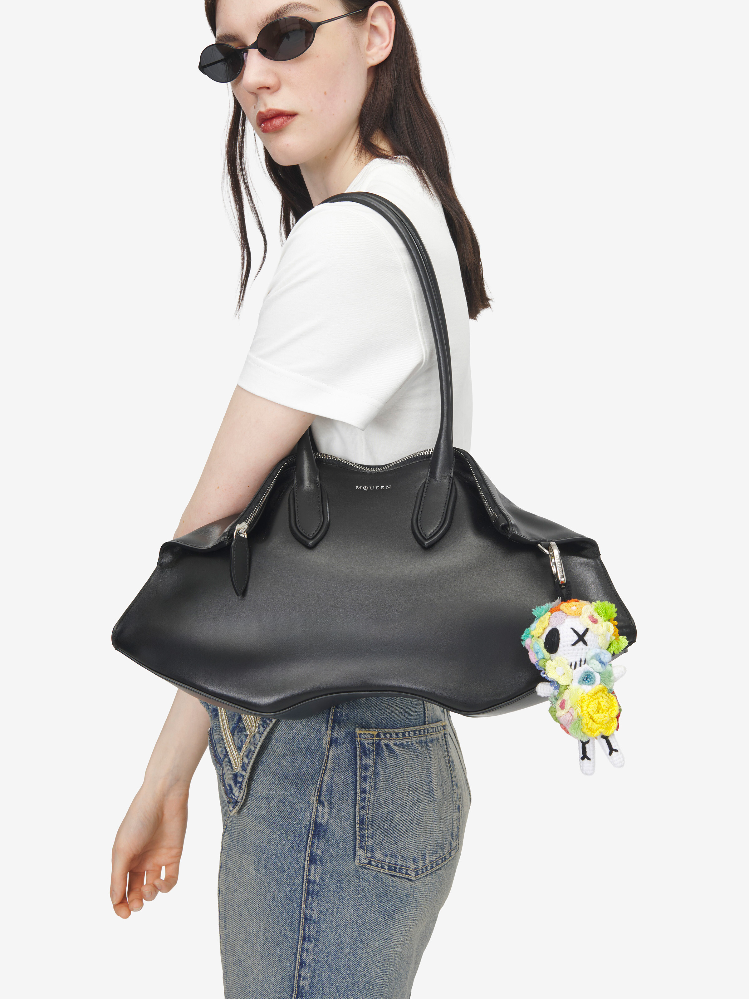 Women's The Doll Rose in Multicolor in 50% Acrylic, 50% Cotton | Alexander McQueen - image 2