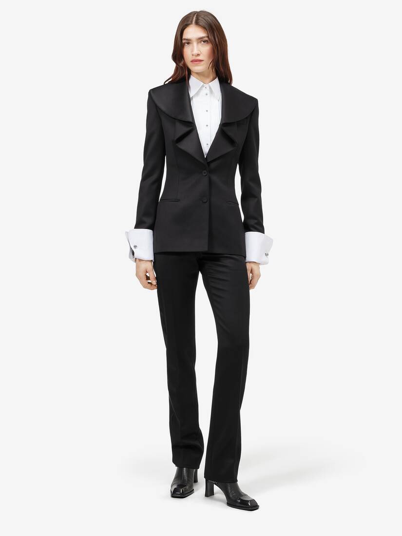 Giacca monopetto con colletto a cascata | Alexander McQueen - image 2