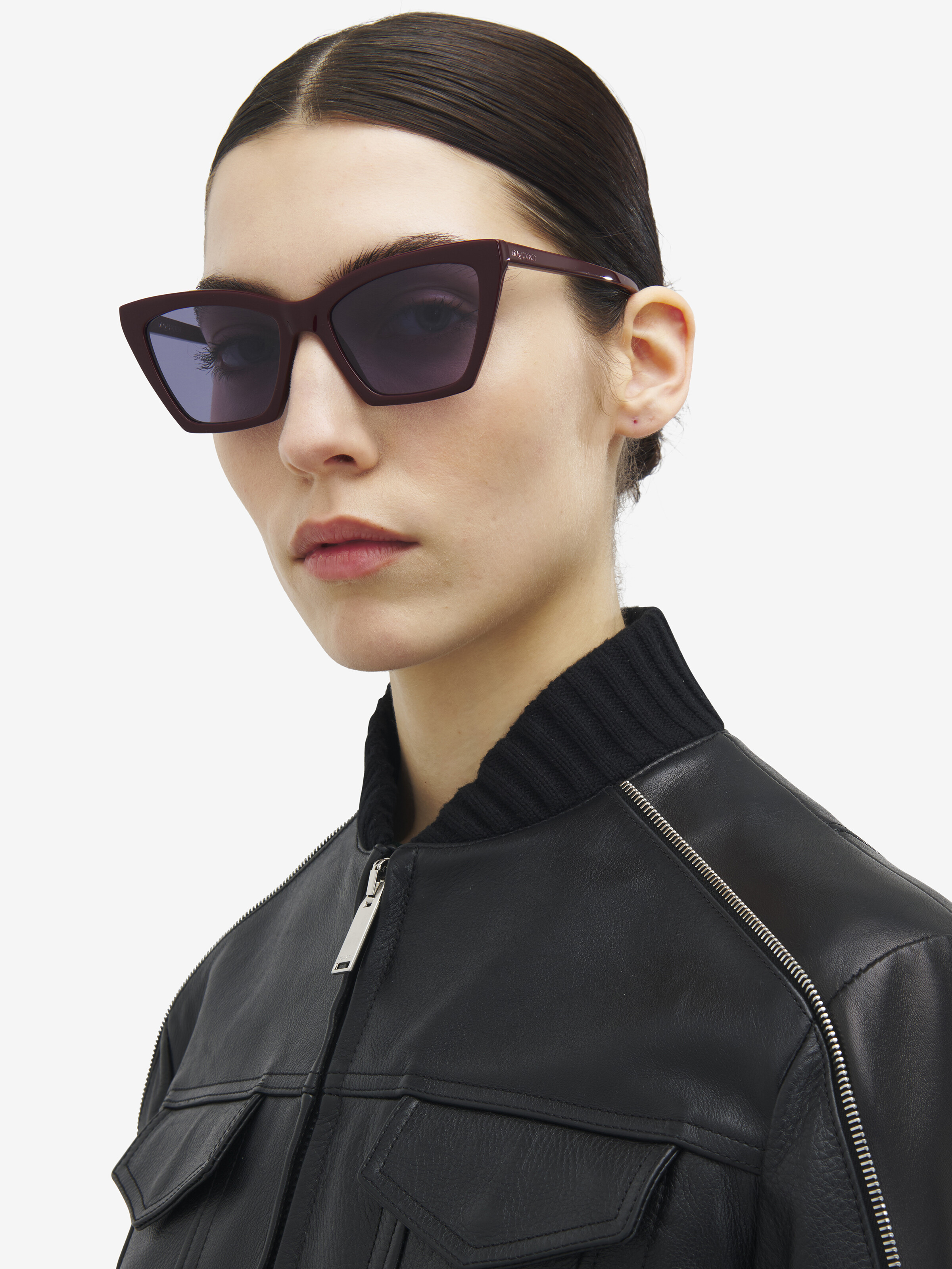 尖角几何猫眼太阳镜 in 塑料/塑胶肽/树脂架 | Alexander McQueen - image 2