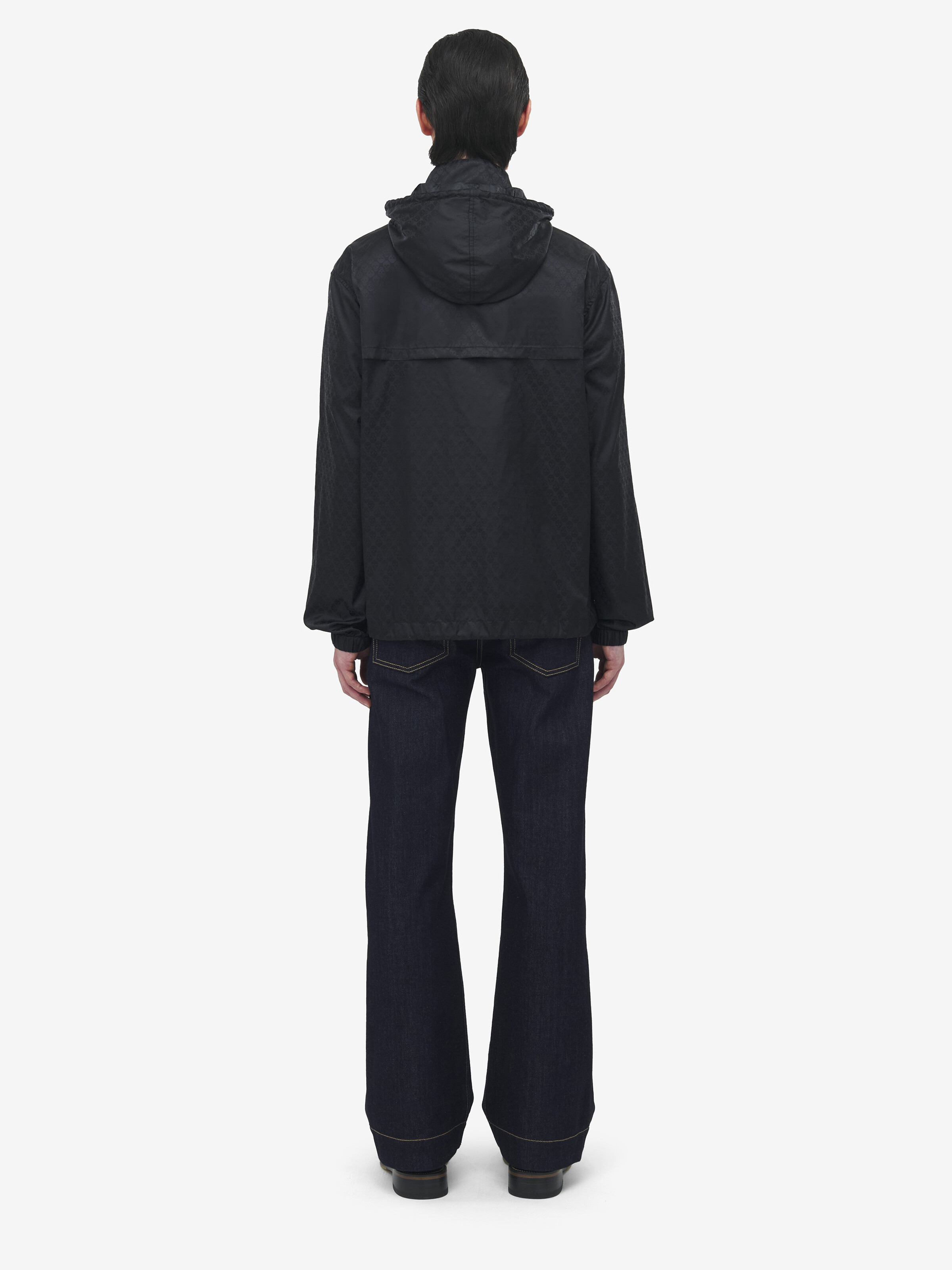 Men's Skull Jacquard Windbreaker in Black in Polyamid | Alexander McQueen - image 4