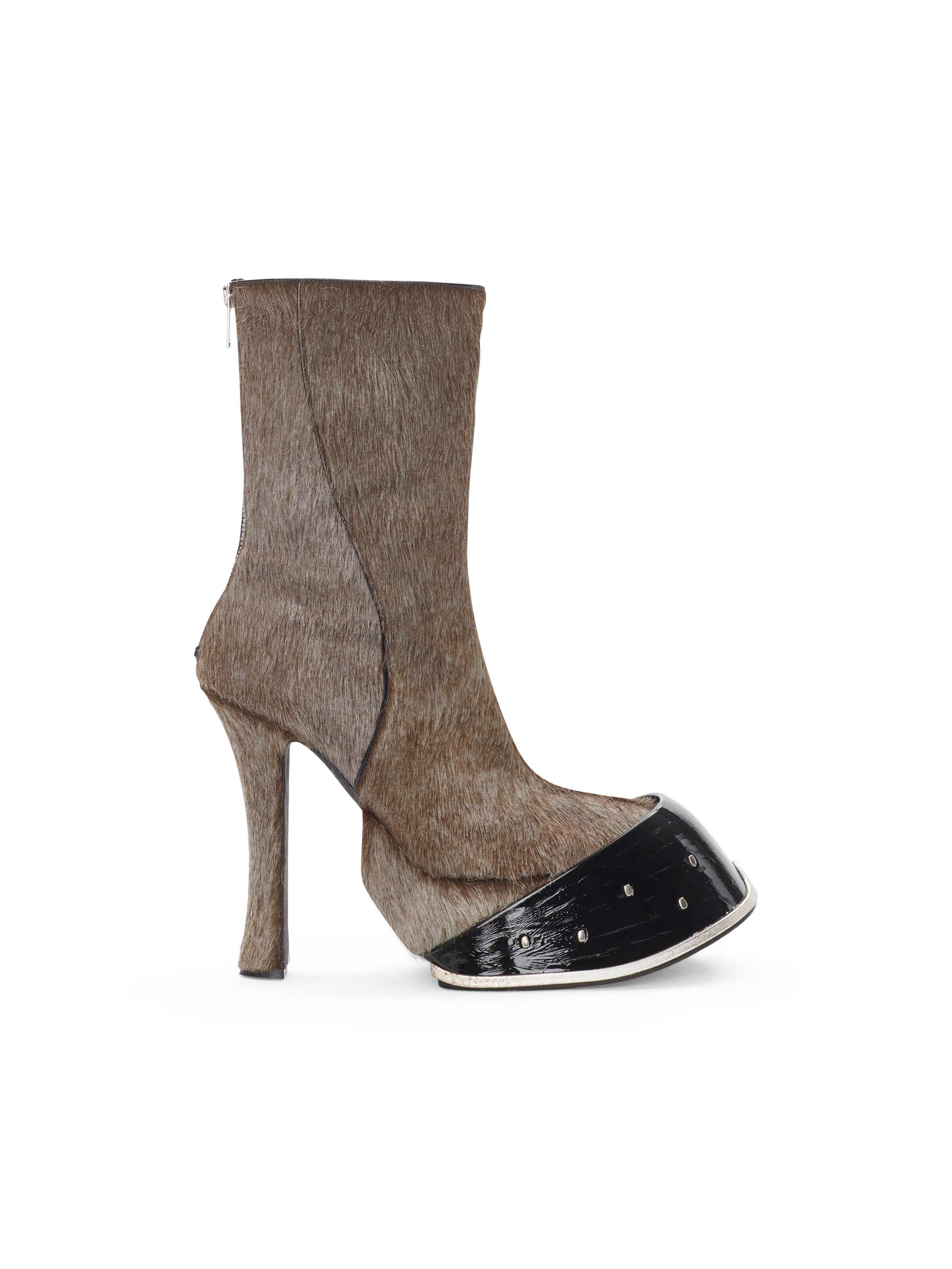 Women's Hoof Boot in Brown in Calf Leather | Alexander McQueen - image 1