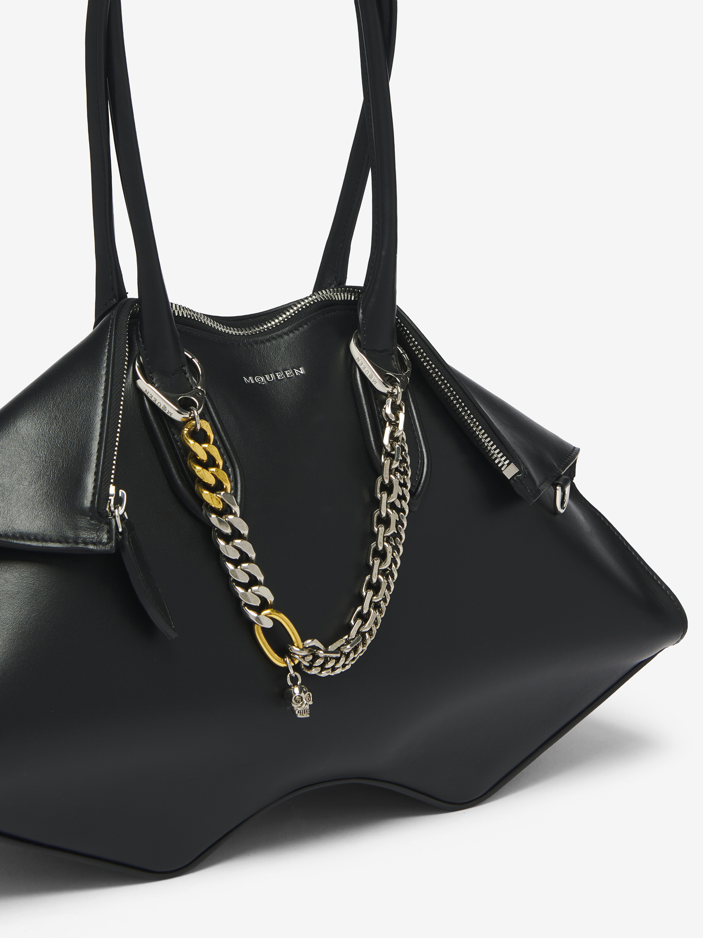 Women's Dual Chain Charm in Silver-finish/Gold-finish in Brass | Alexander McQueen - image 2