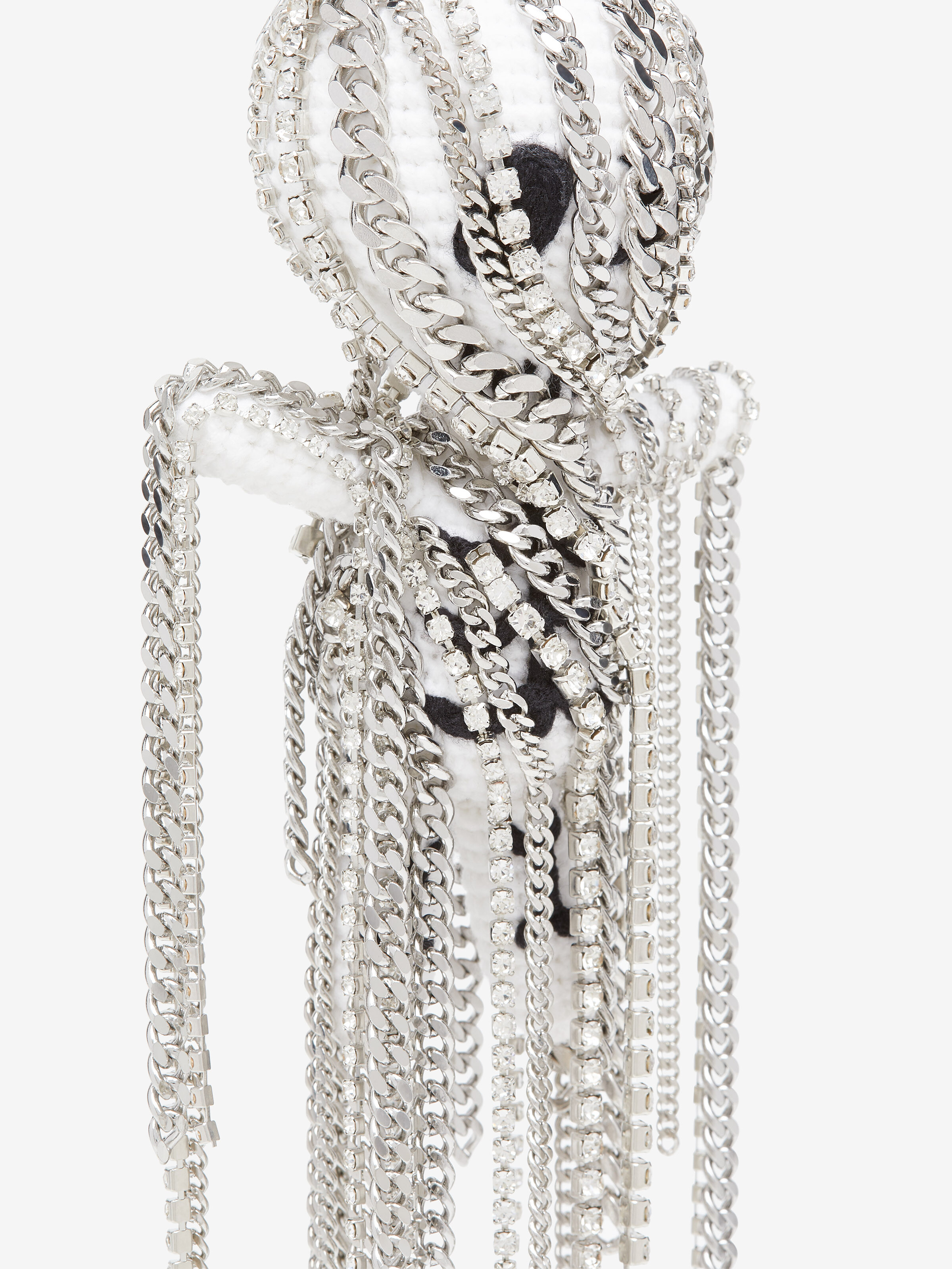 Women's The Doll Banshee Charm in Silver in 50% Acrylic, 50% Cotton | Alexander McQueen - image 2