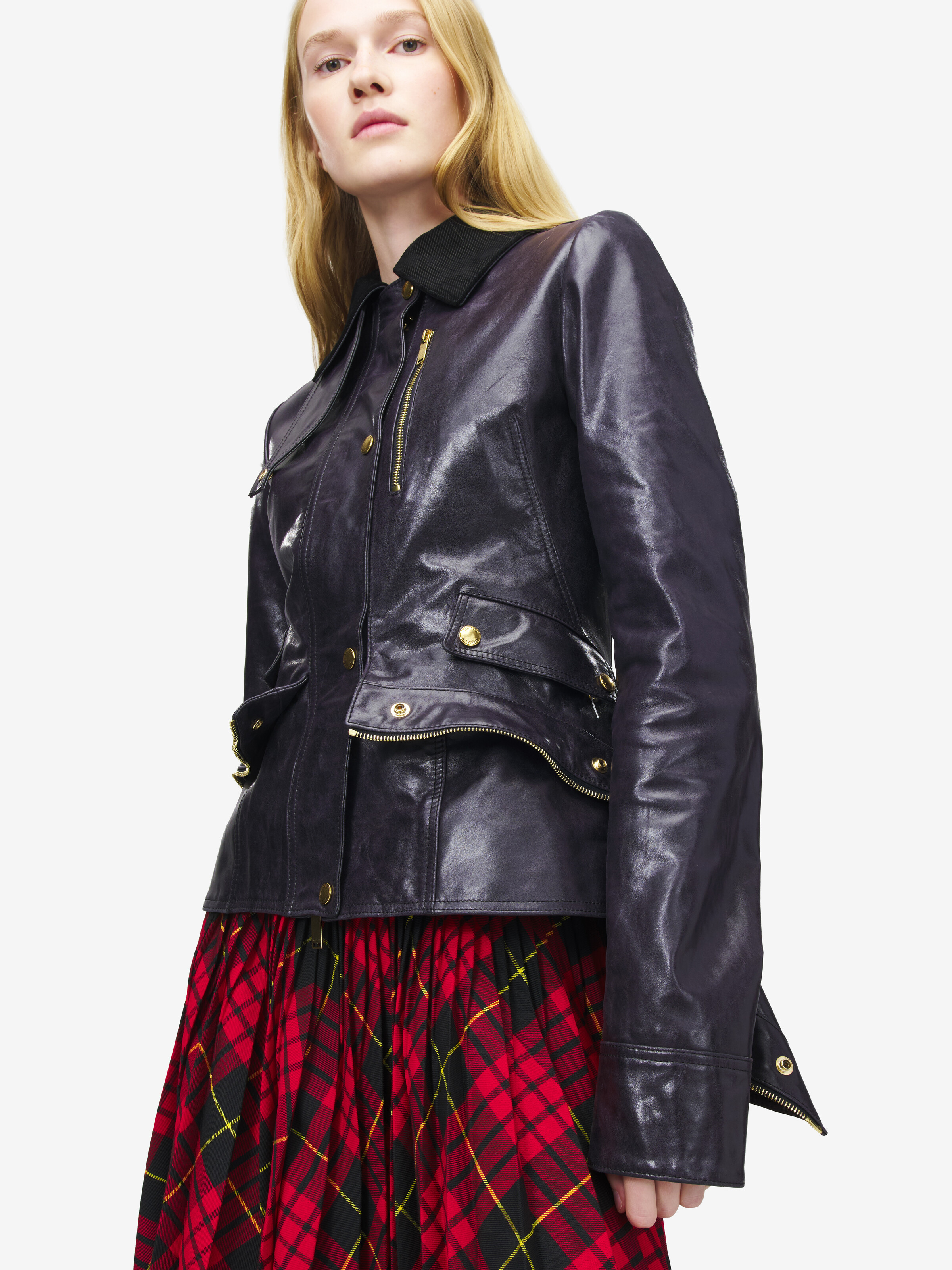 皮革Kickback夹克 in 100% 牛皮革 | Alexander McQueen - image 5