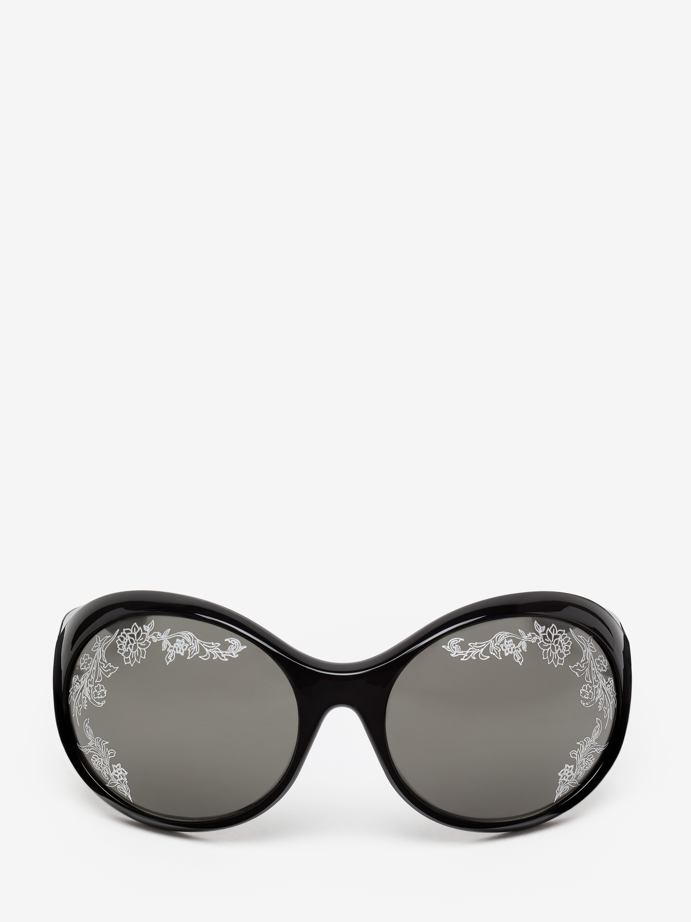 Lunettes de soleil rondes Kate en Noir in Bio-injection | Alexander McQueen - image 1