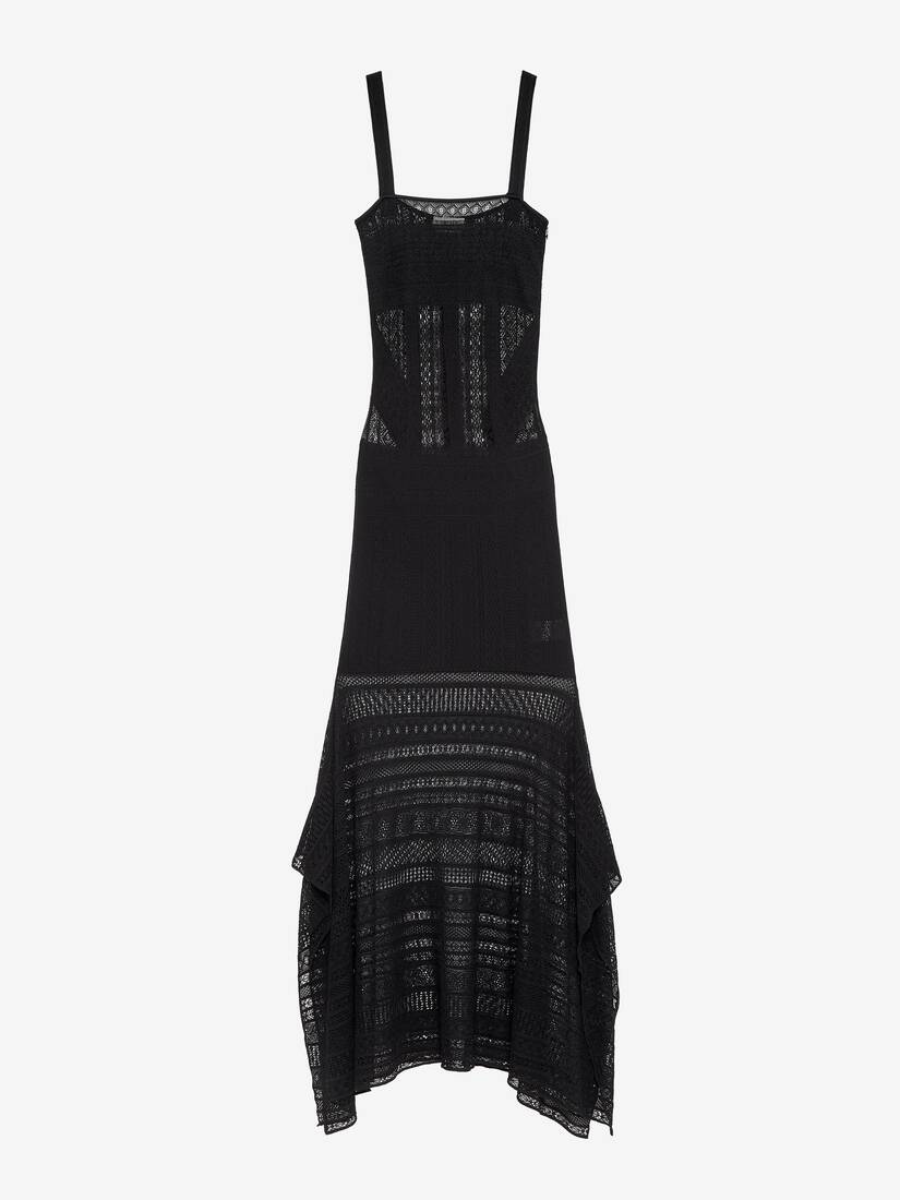 Viscose Knit Lace Dress | Alexander McQueen - image 1