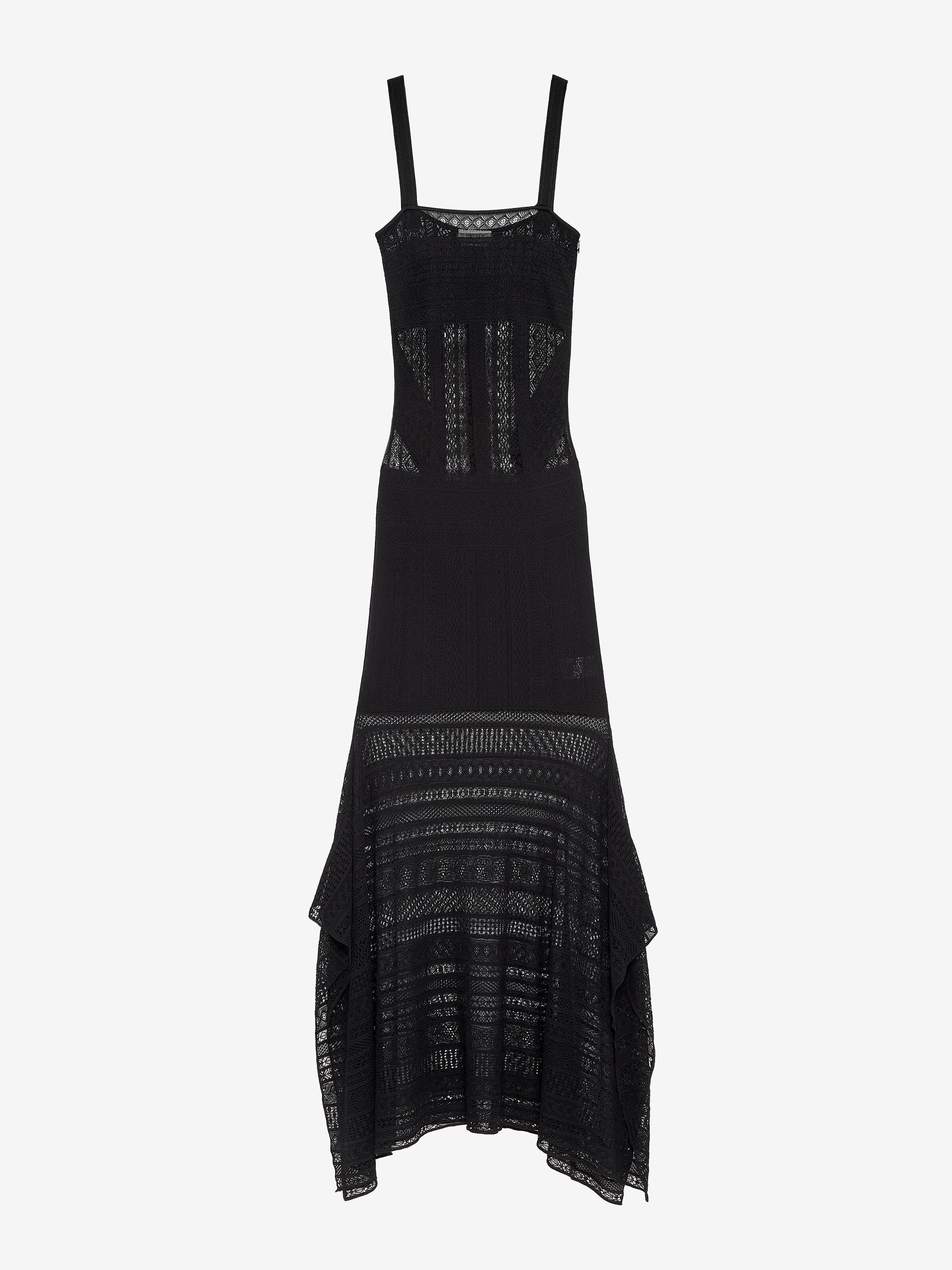 Robe en dentelle et maille de viscose