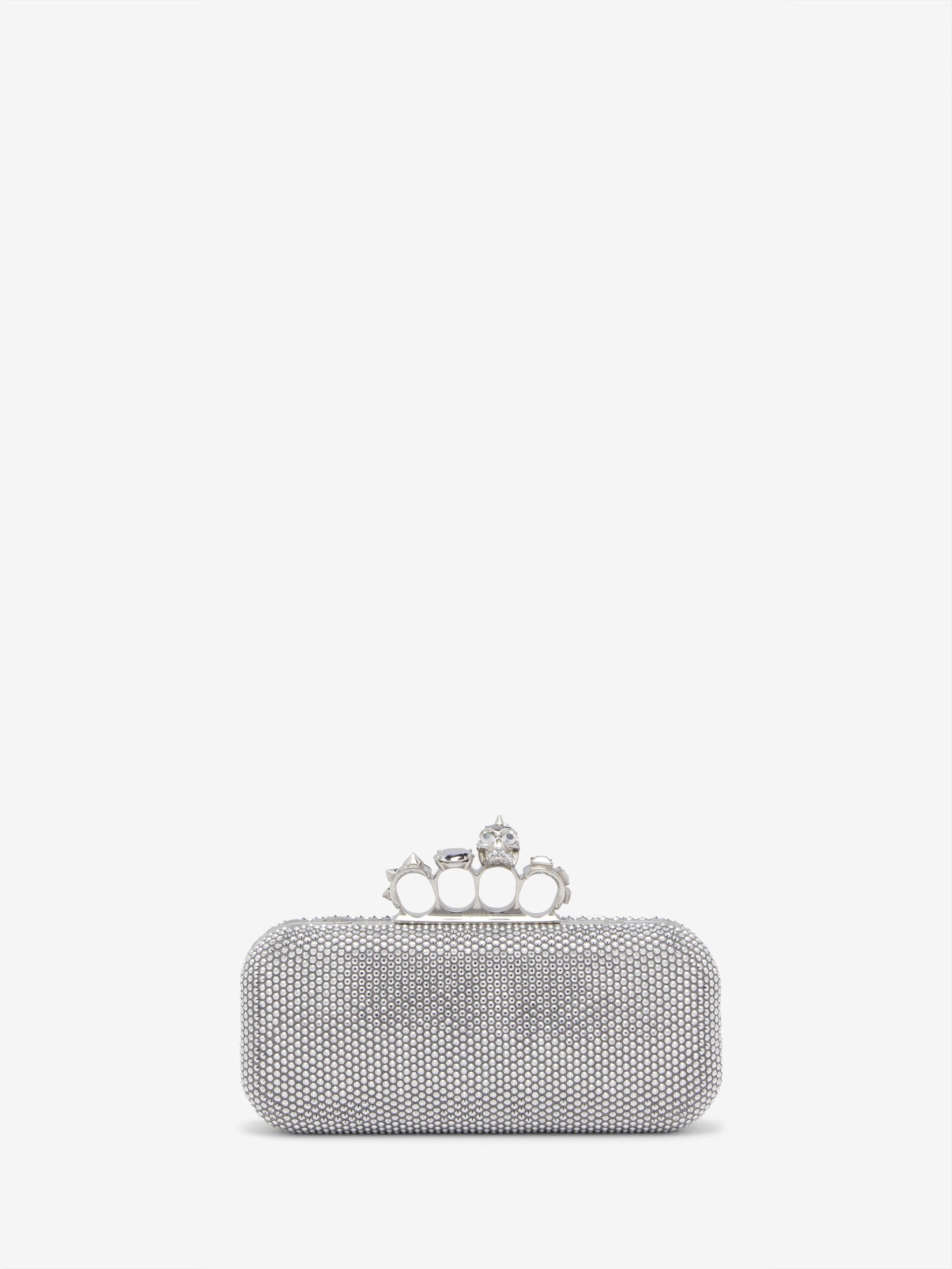 McQueen Long Knuckle Clutch - Silver - Women