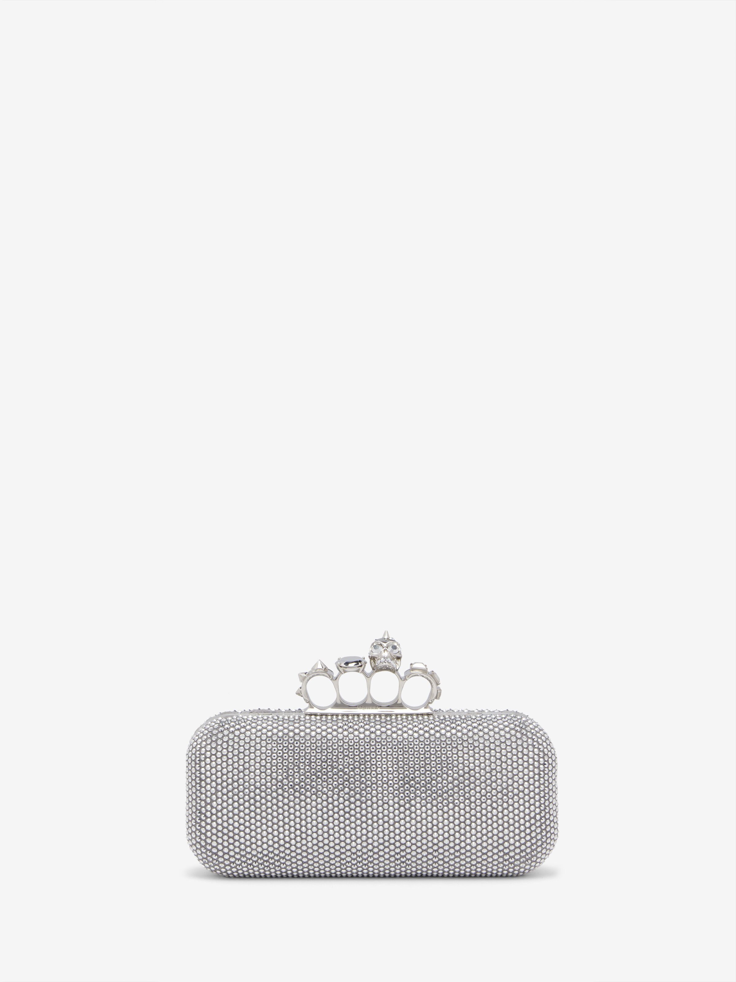 Longue minaudière Knuckle pour Femme en Finition couleur argent in Cuir de veau | Alexander McQueen - image 1