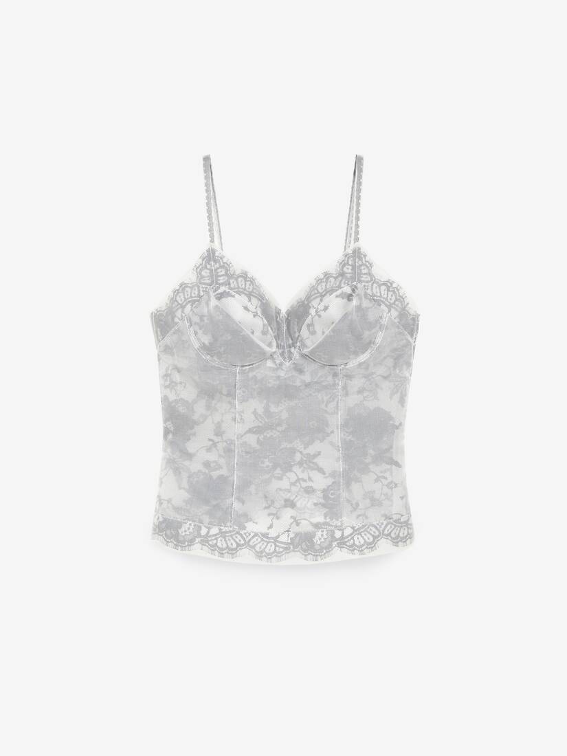Floral Lace Organza Top | Alexander McQueen - image 1