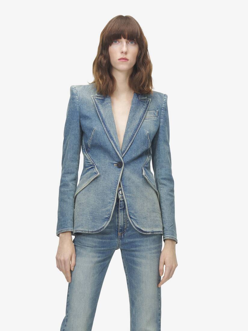 Veste En Denim Stretch | Alexander McQueen - image 6