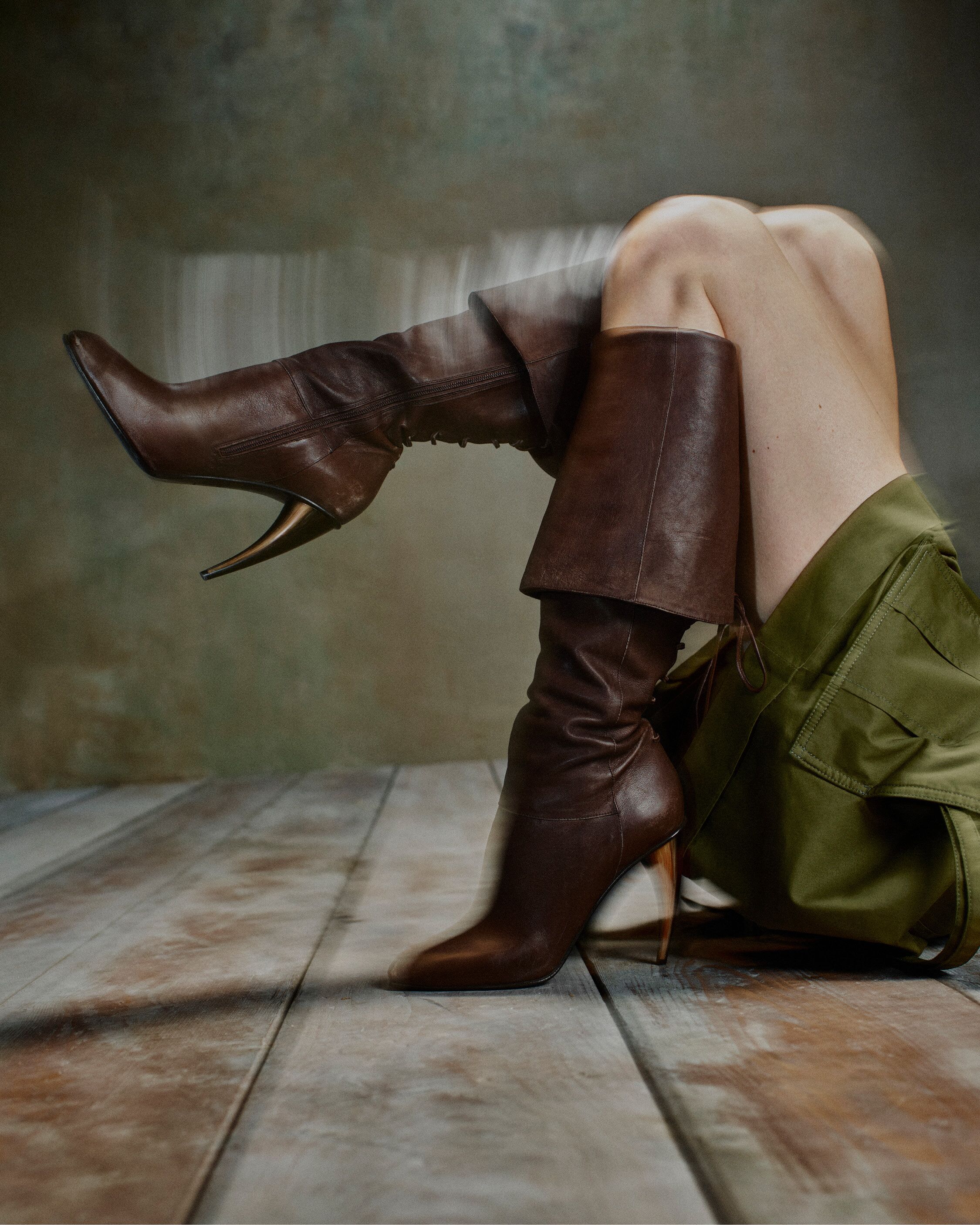 McQueen knee high boots