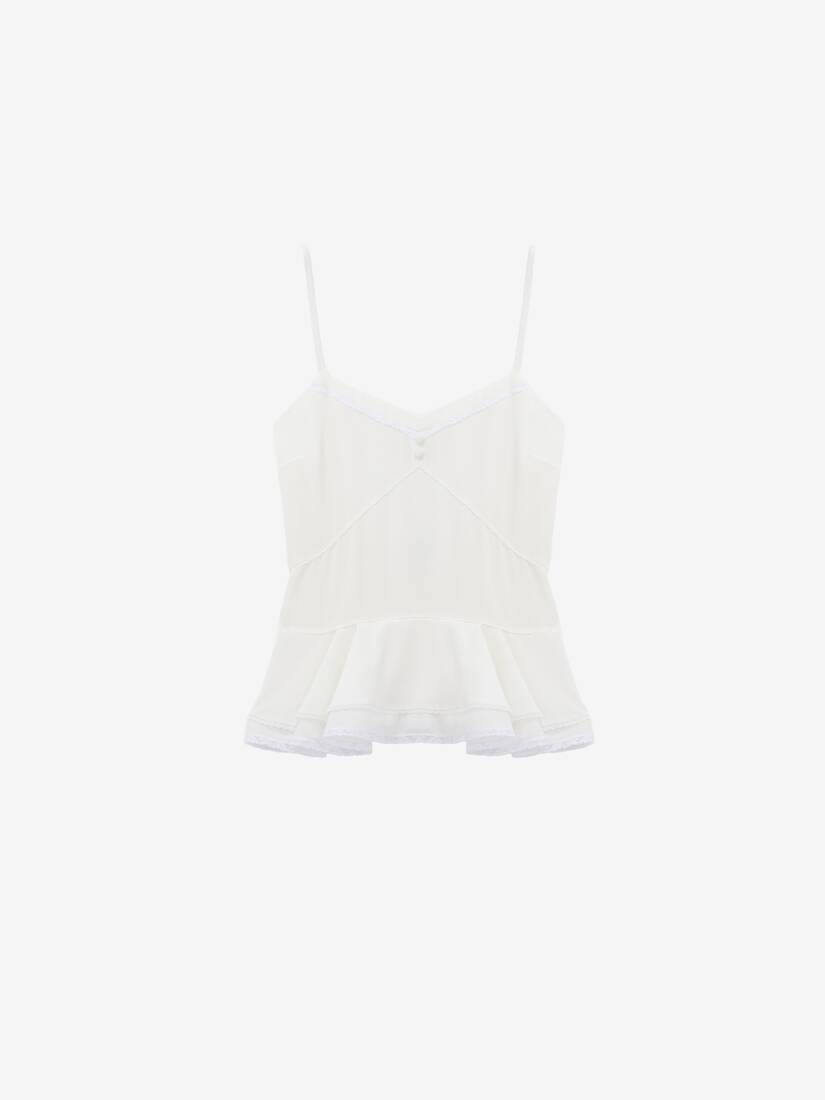 Silk Peplum Cami Top | Alexander McQueen - image 1