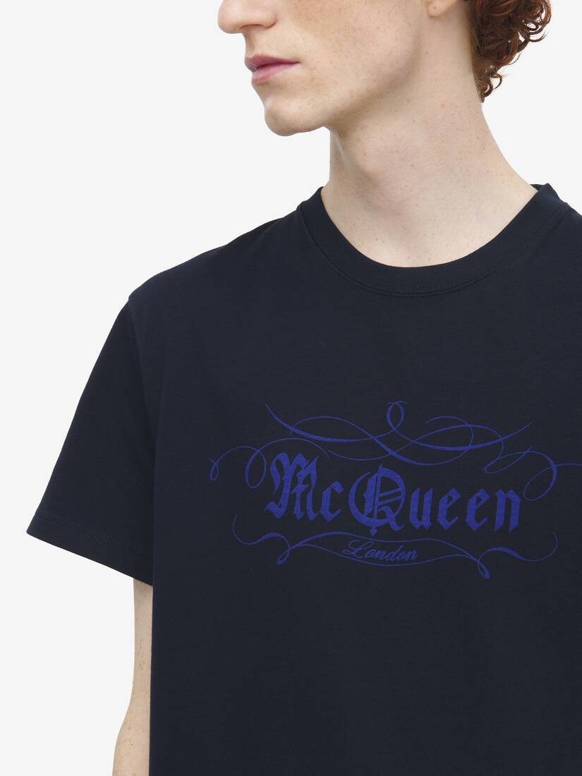 McQueen T-Shirt mit Skriptdruck | Alexander McQueen - image 5