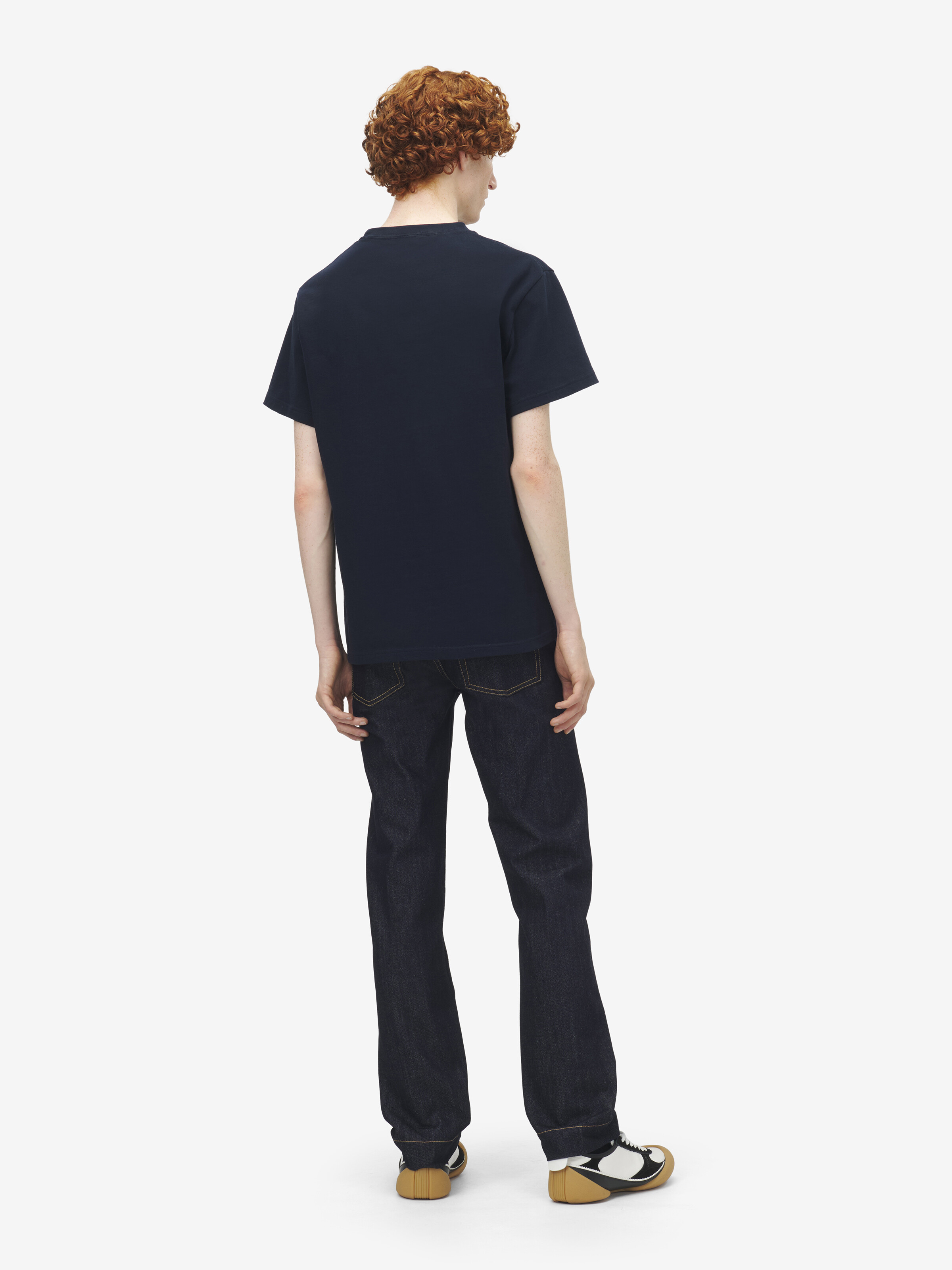 Men's McQueen Script Print T-shirt in Blue in 100% Cotton | Alexander McQueen - image 5