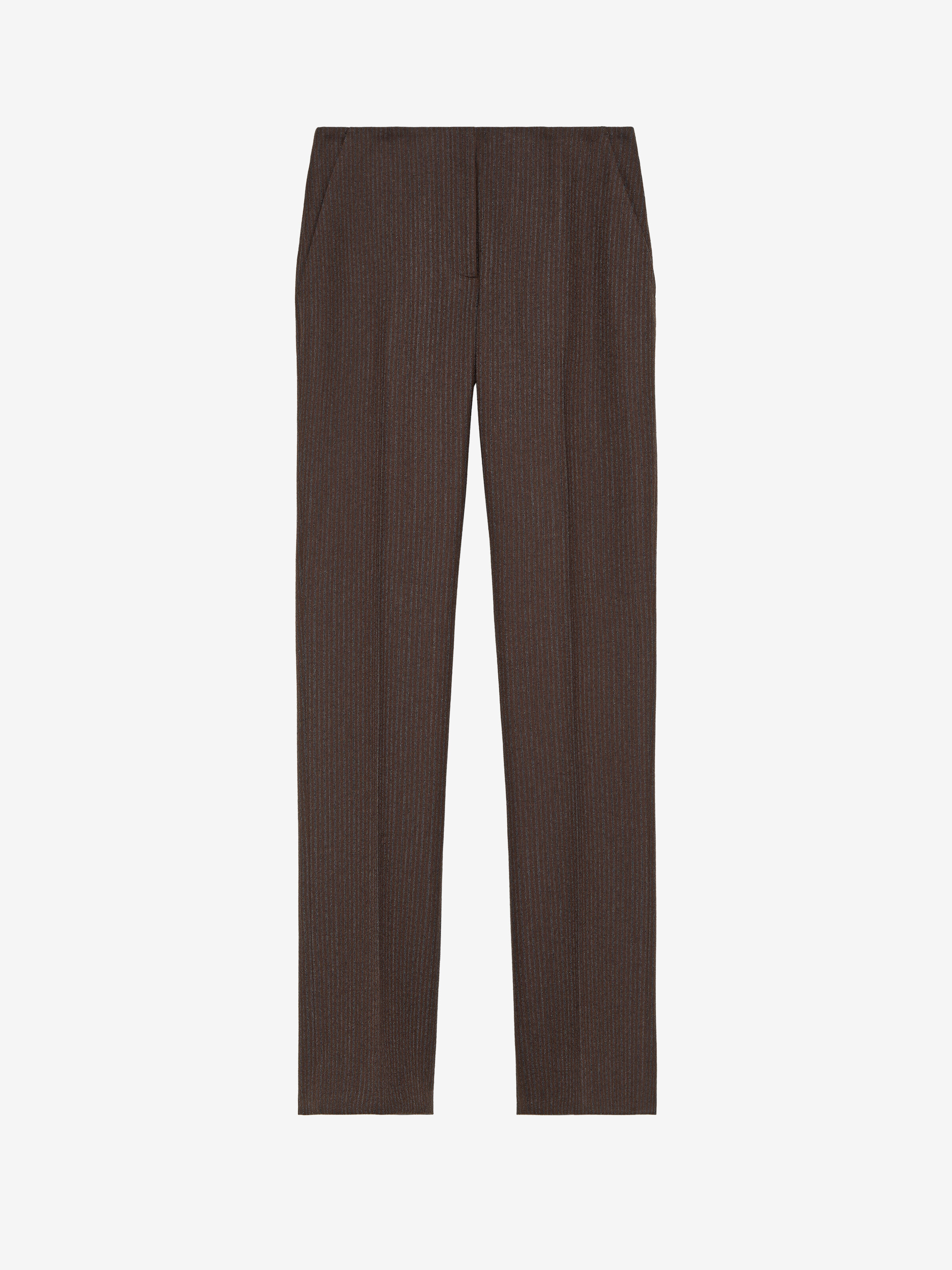 Wool Pinstripe Trousers