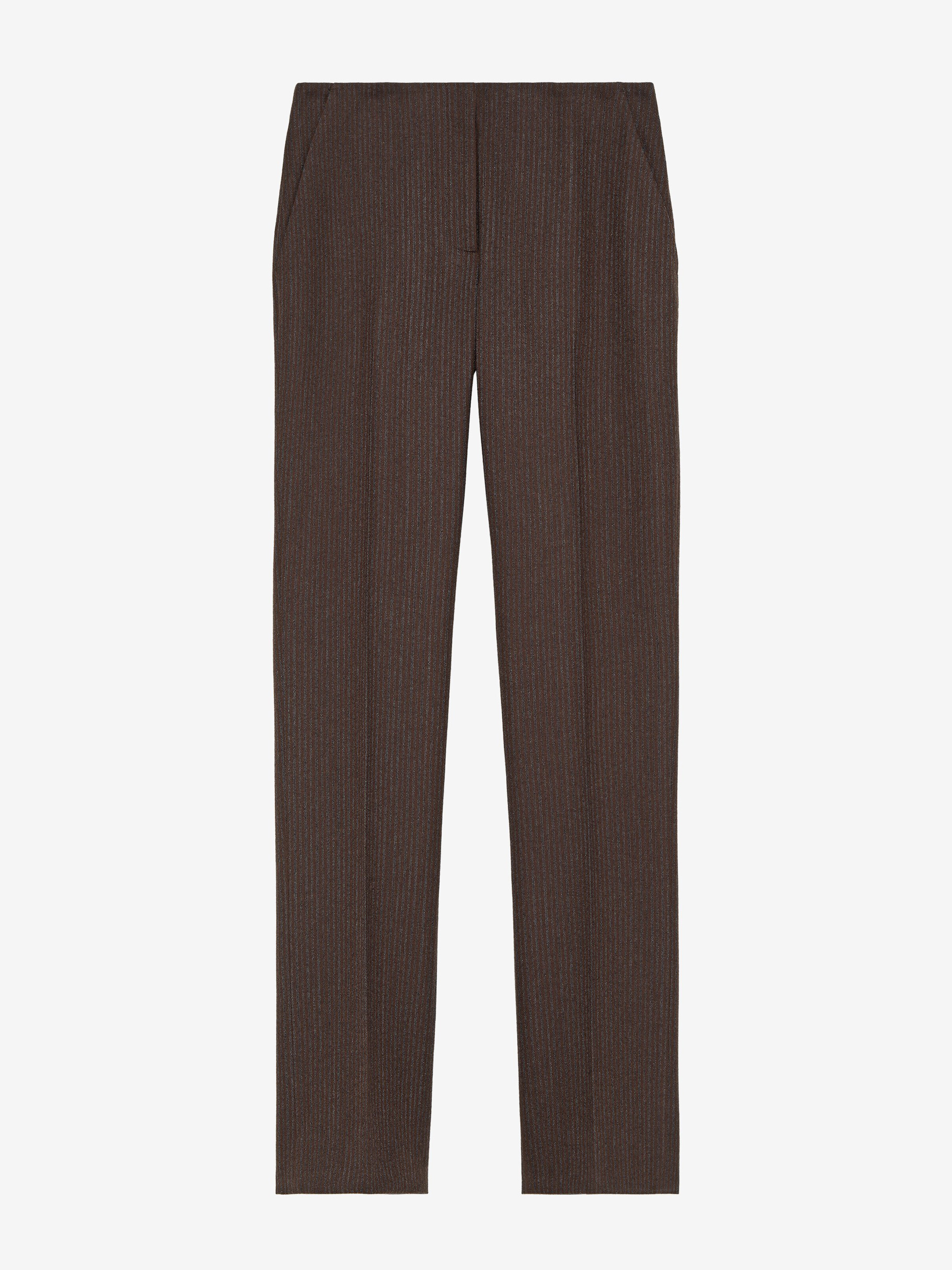 Wool Pinstripe Trousers