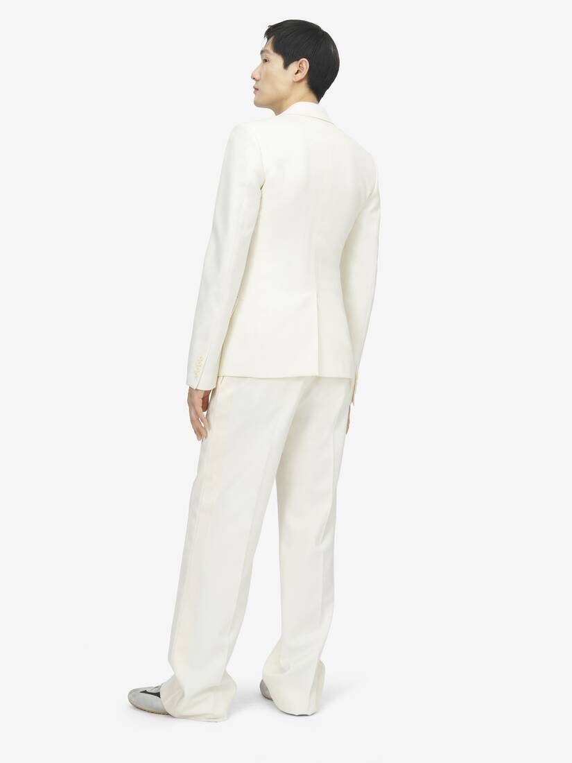Pleated Lapel Single-breasted Jacket | Alexander McQueen - image 4